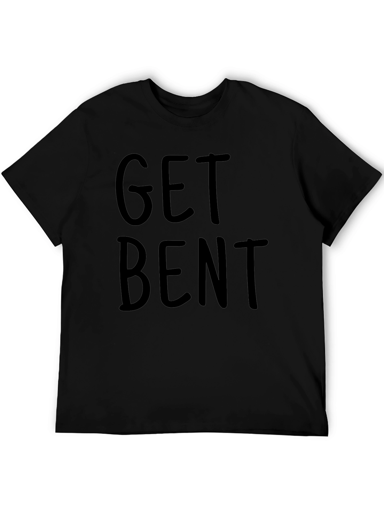 Get Bent Graphic T-Shirt - Black Crew Neck Tee