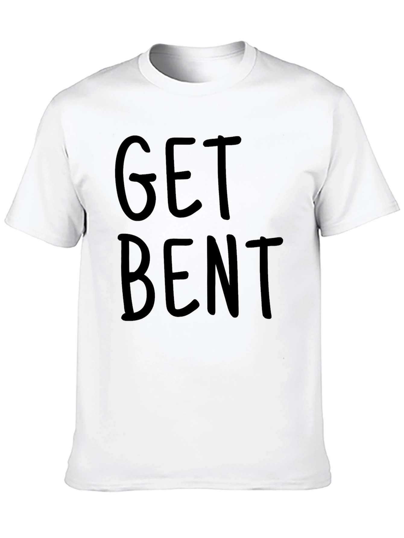 Get Bent Graphic T-Shirt - Black Crew Neck Tee