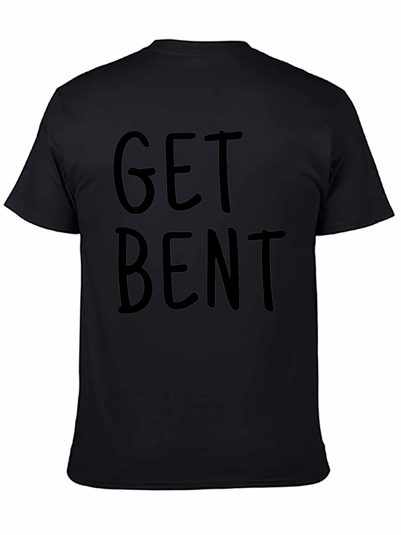 Get Bent Graphic T-Shirt - Black Crew Neck Tee