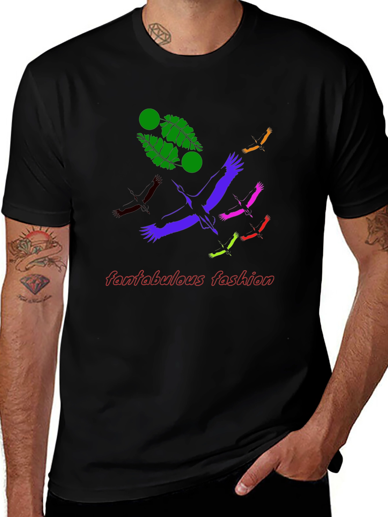 Fantabulous Fashion Crane Print Tee