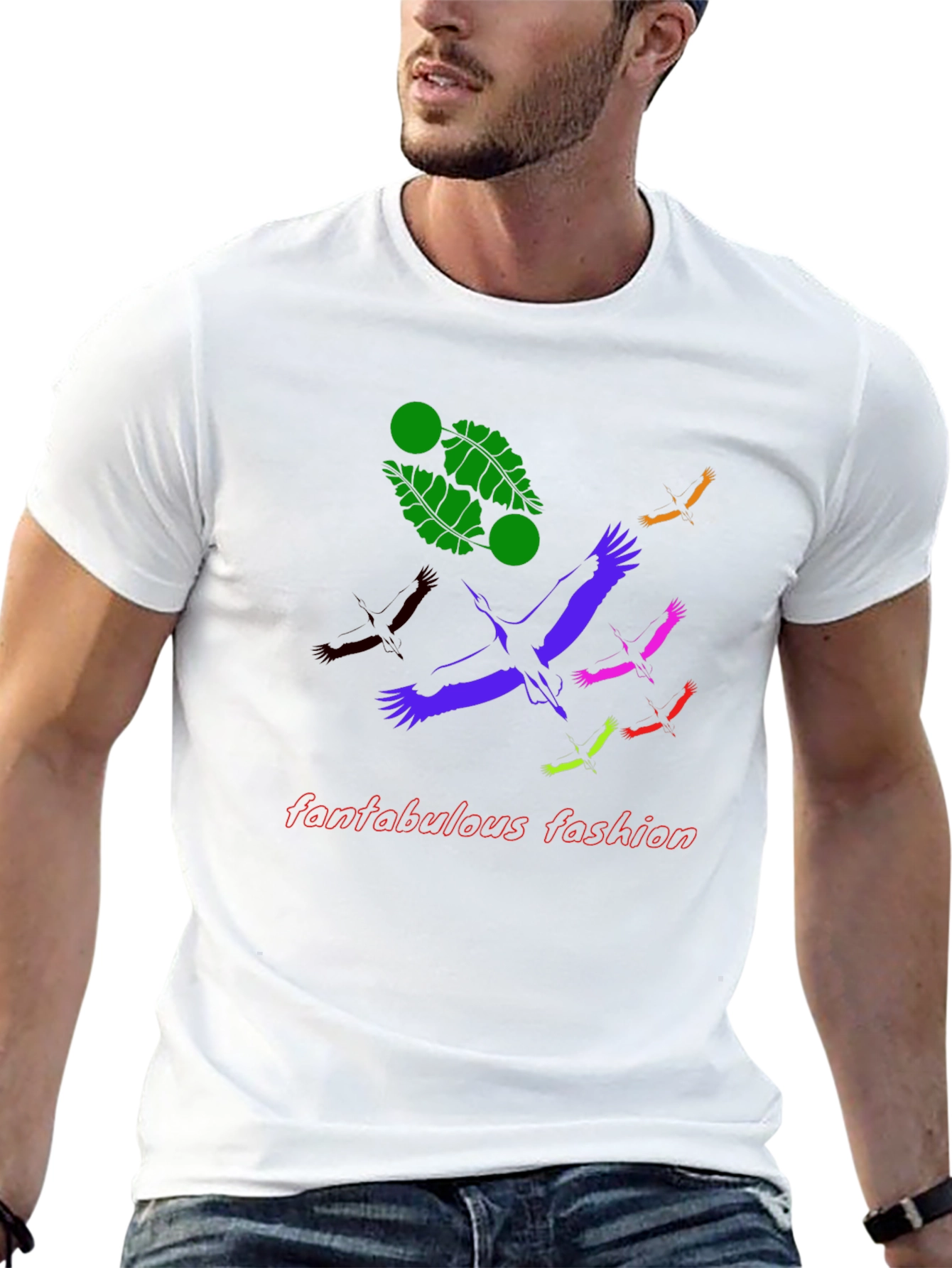 Fantabulous Fashion Crane Print Tee