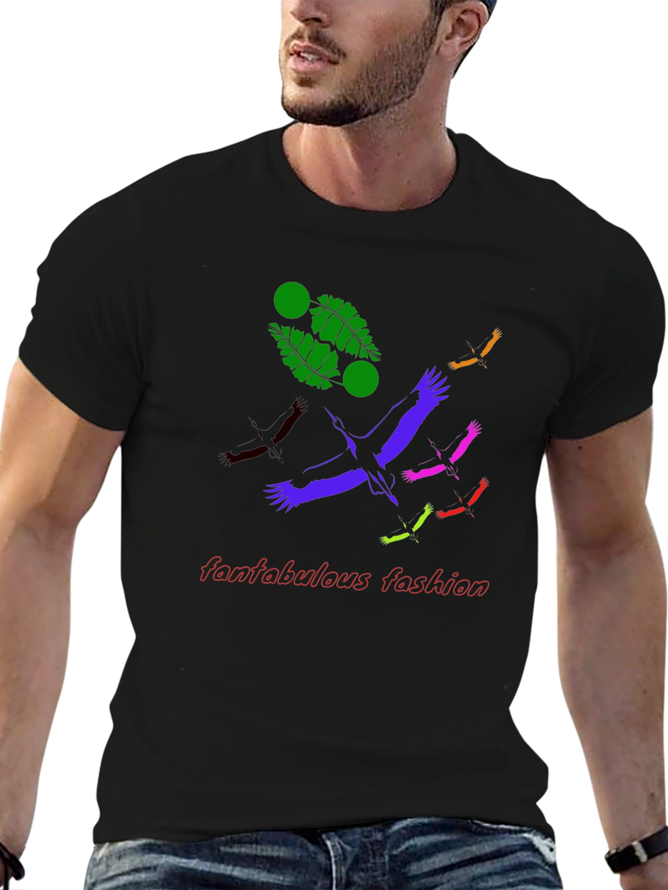 Fantabulous Fashion Crane Print Tee