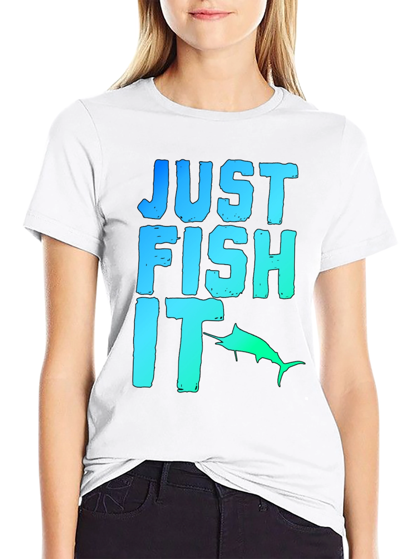 Just Fish It Graphic Tee - Black