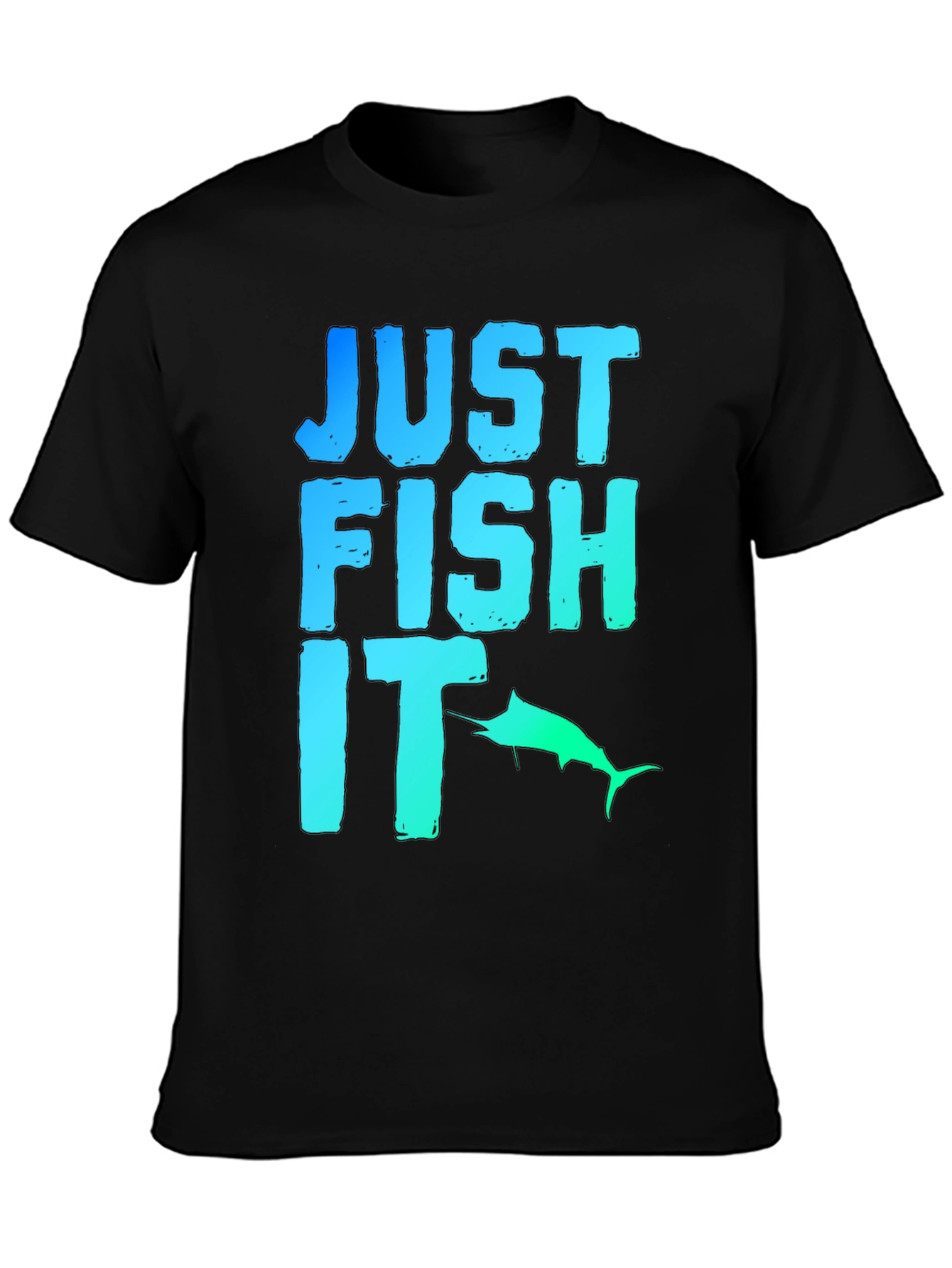 Just Fish It Graphic Tee - Black