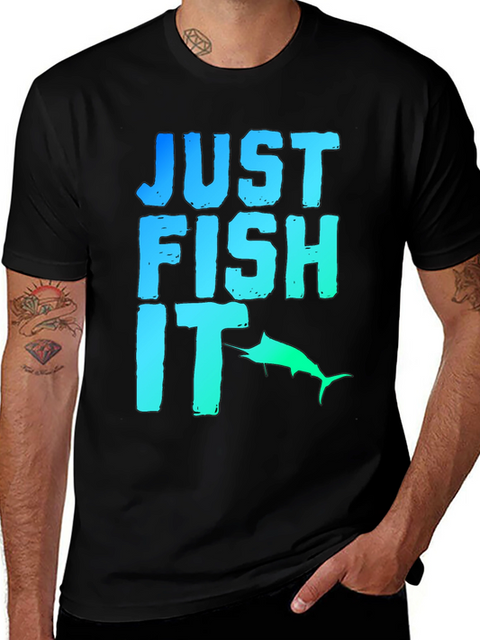 Just Fish It Graphic Tee - Black
