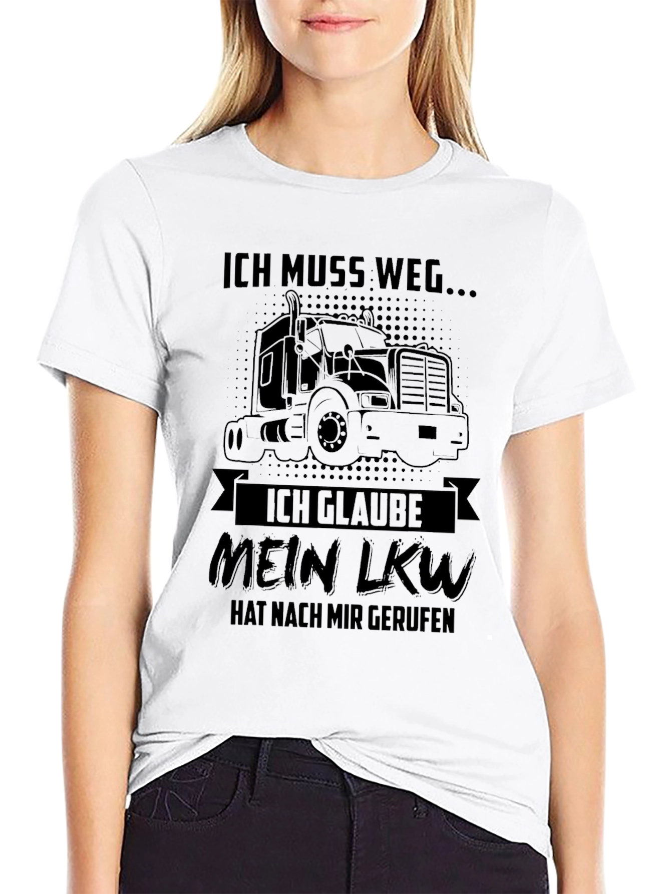 Truckers Calling Black Graphic T-Shirt