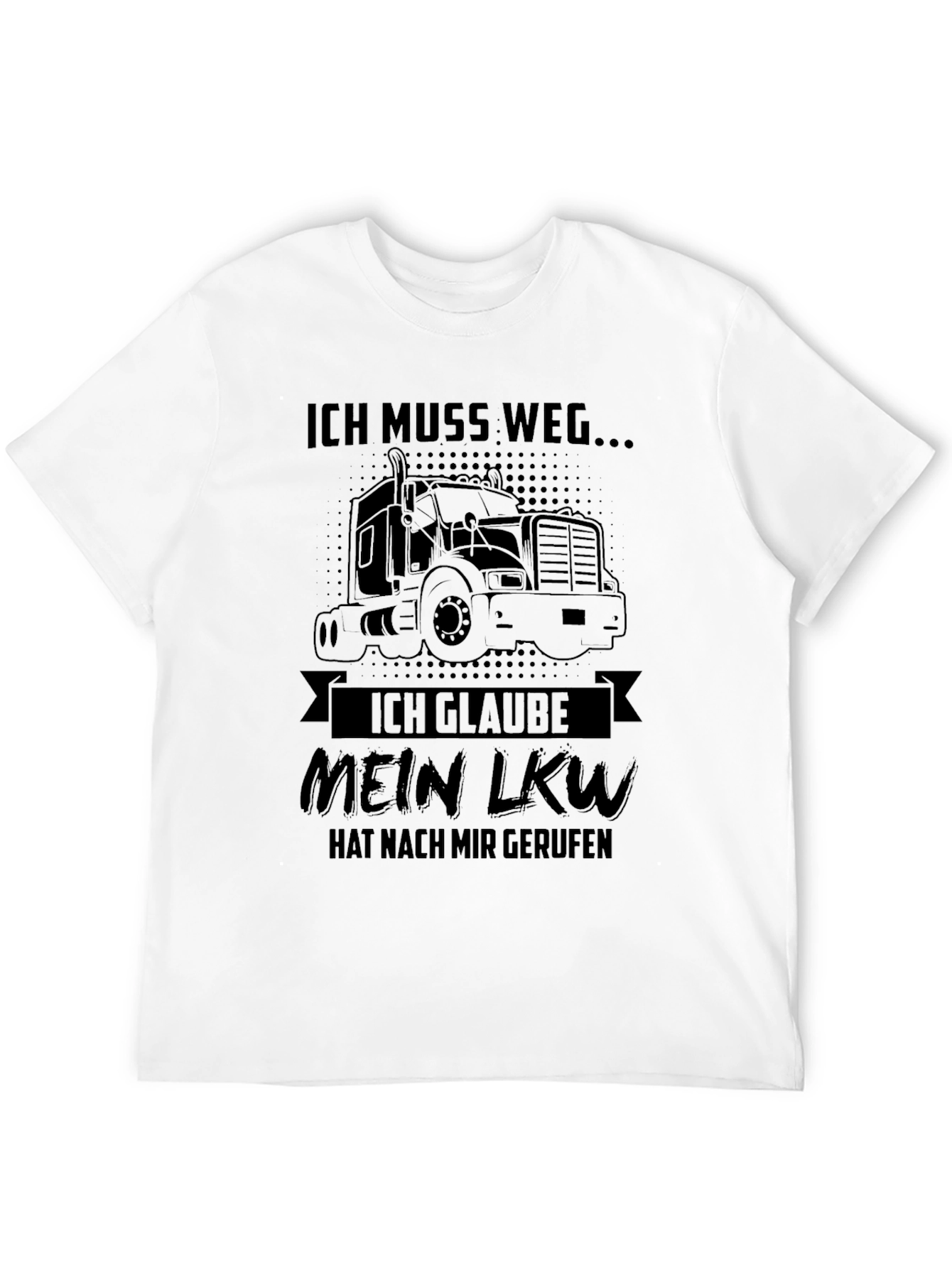 Truckers Calling Black Graphic T-Shirt