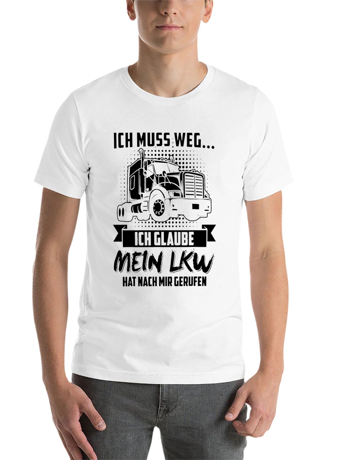 Truckers Calling Black Graphic T-Shirt