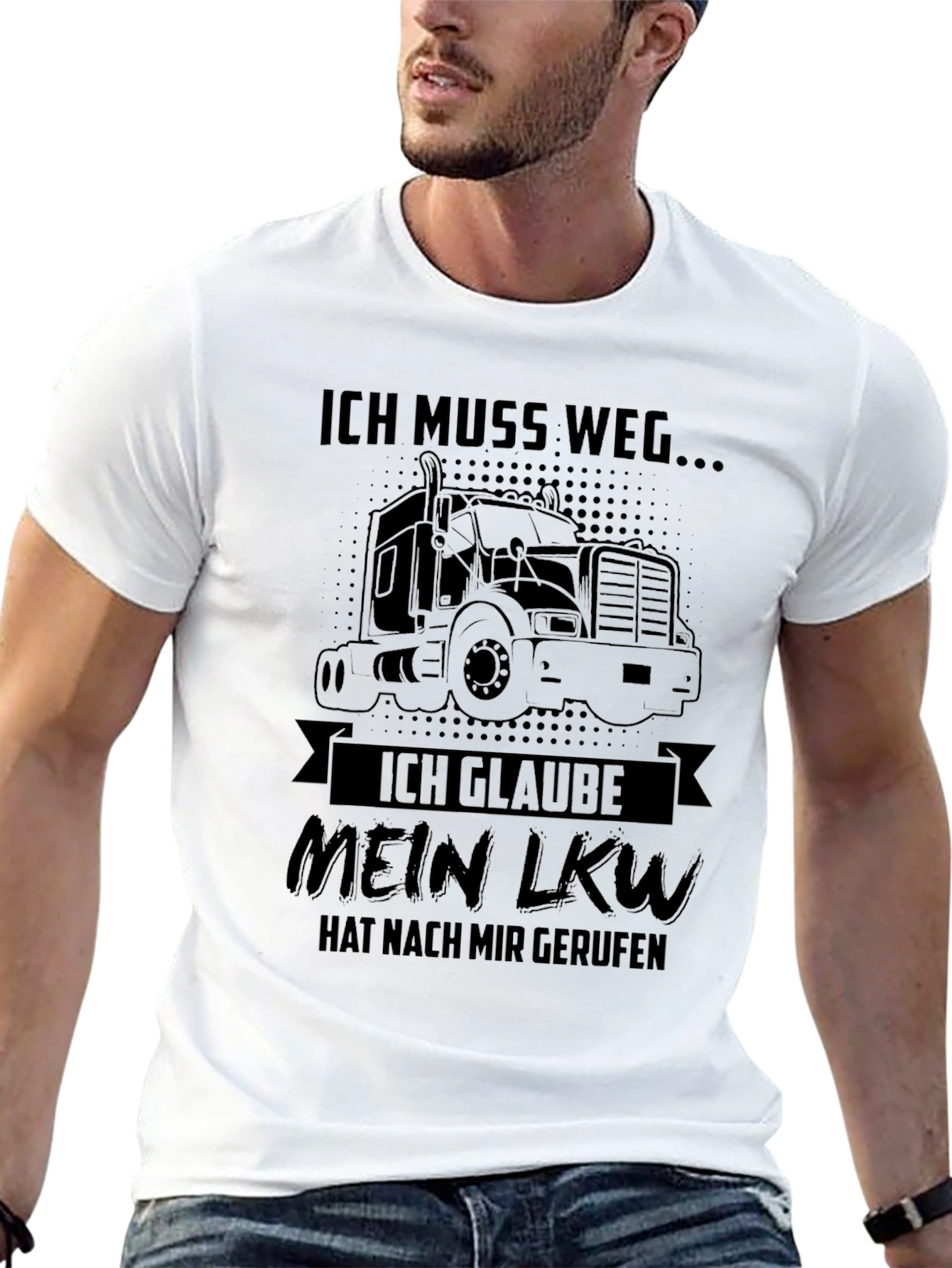 Truckers Calling Black Graphic T-Shirt
