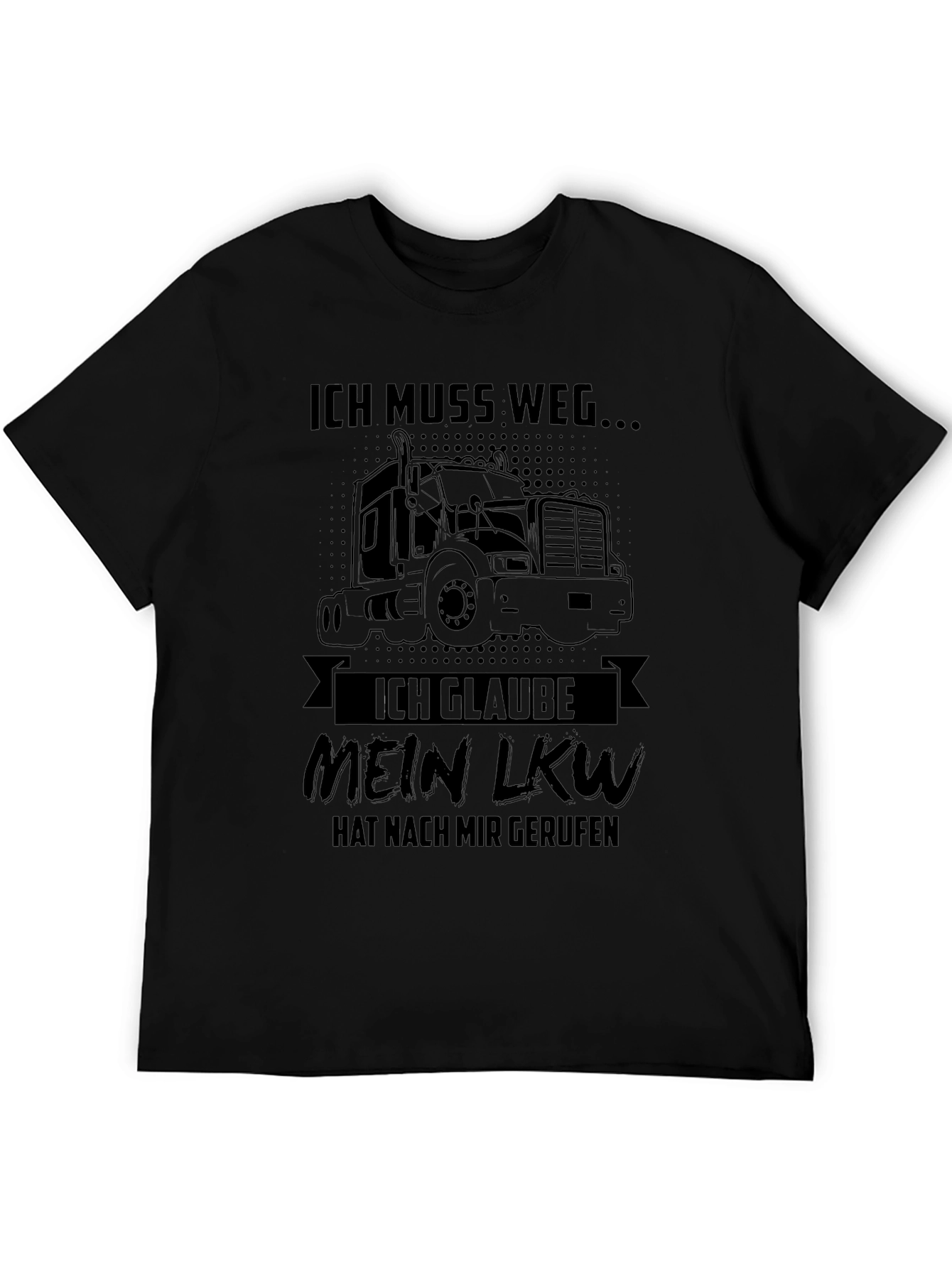 Truckers Calling Black Graphic T-Shirt