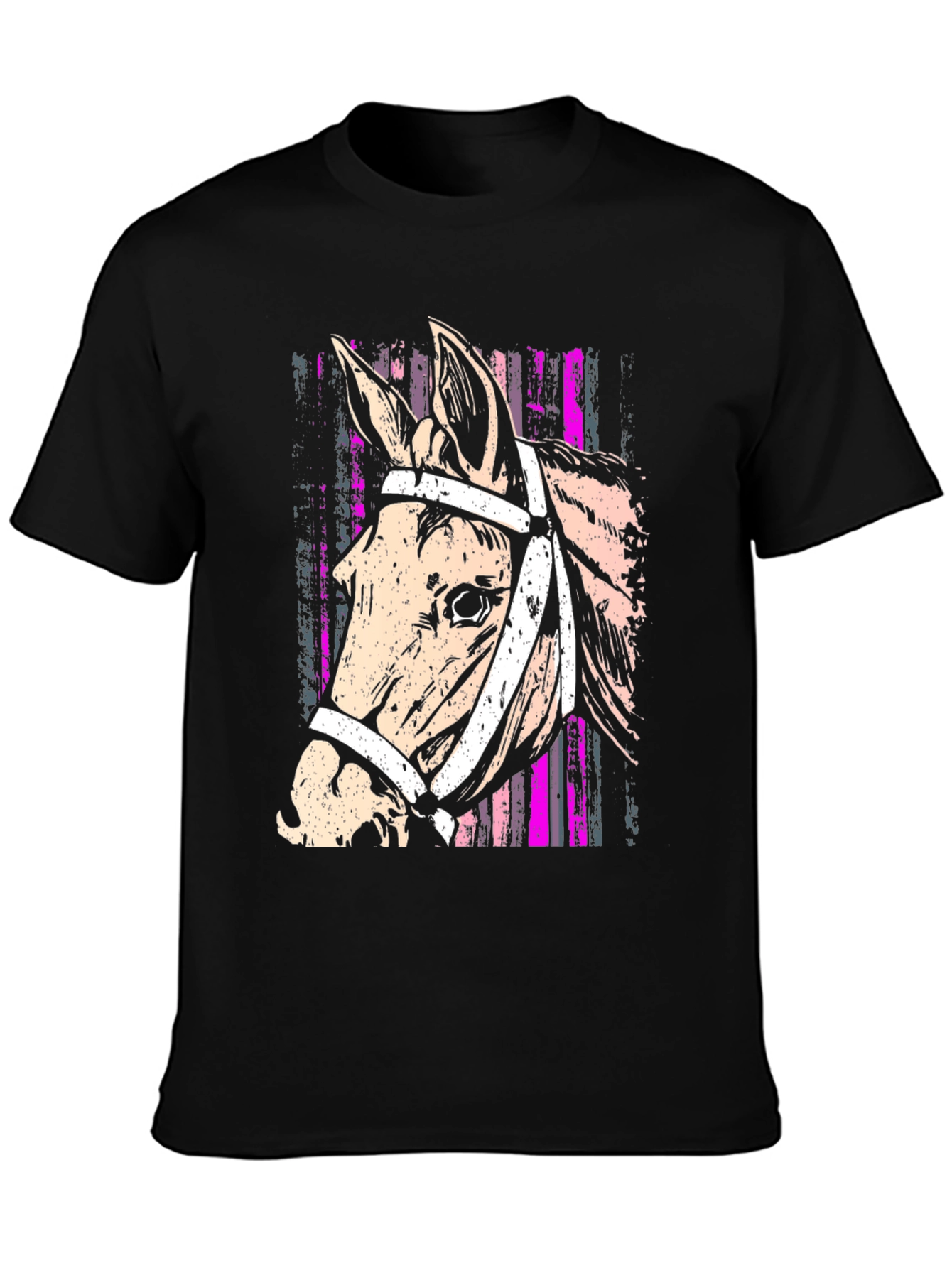 Horse Head Graphic Tee - Stylish Equestrian Design