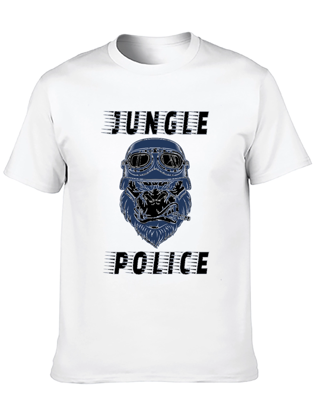 Jungle Police Graphic T-Shirt - Cool Gorilla Design
