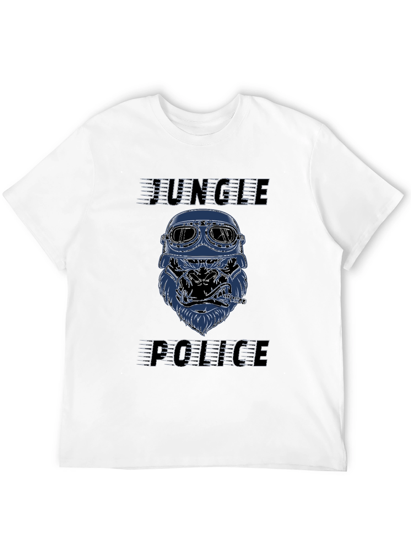 Jungle Police Graphic T-Shirt - Cool Gorilla Design