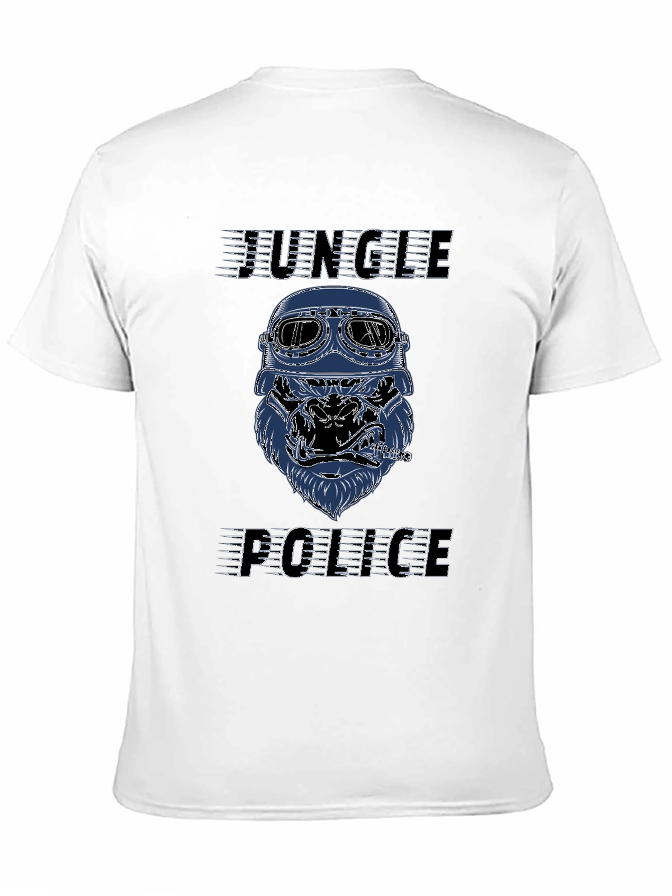Jungle Police Graphic T-Shirt - Cool Gorilla Design