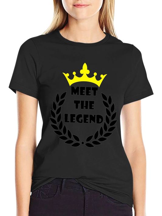 Meet the Legend Black Graphic T-Shirt