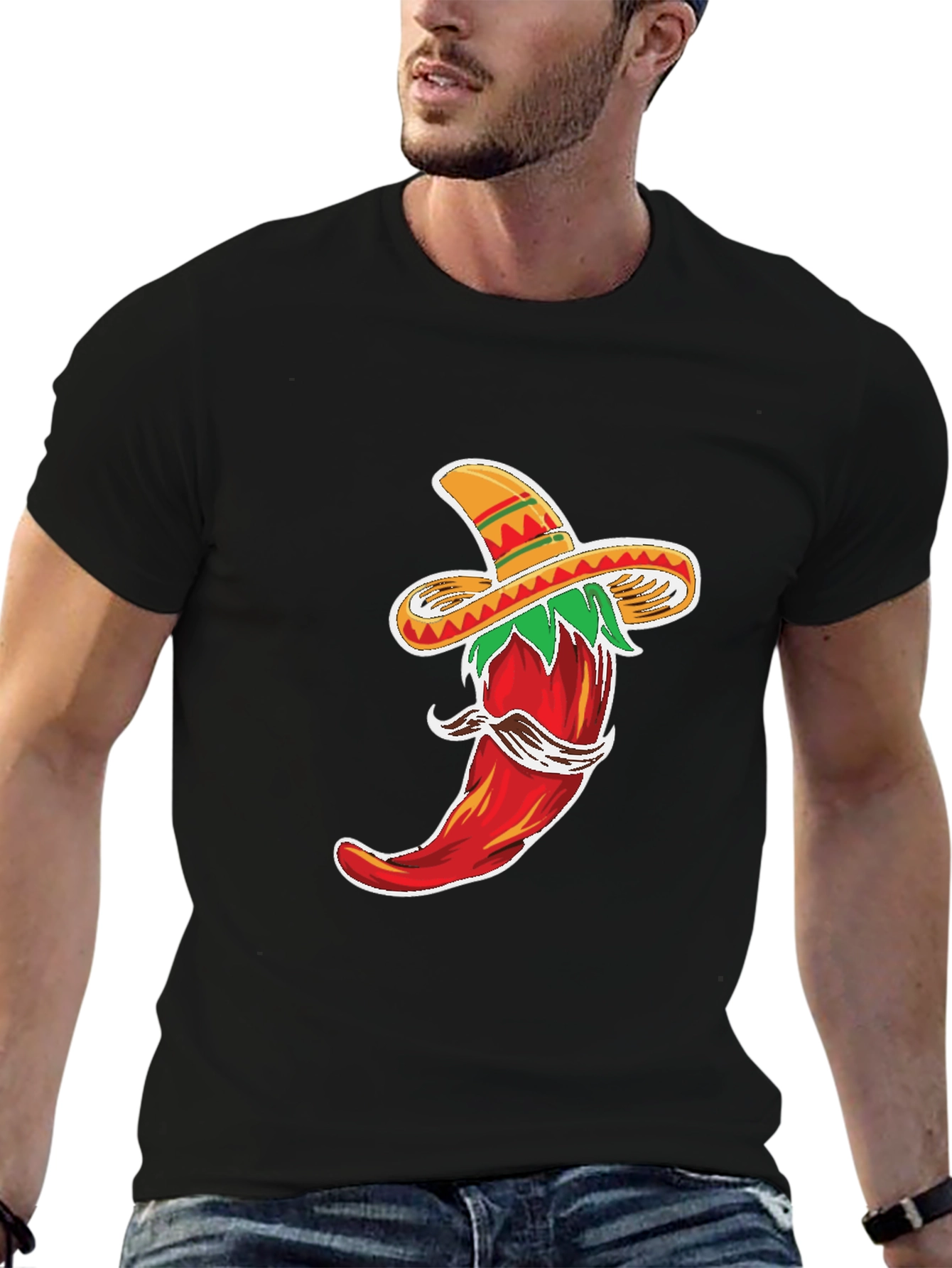 Chili Pepper Sombrero Graphic T-Shirt