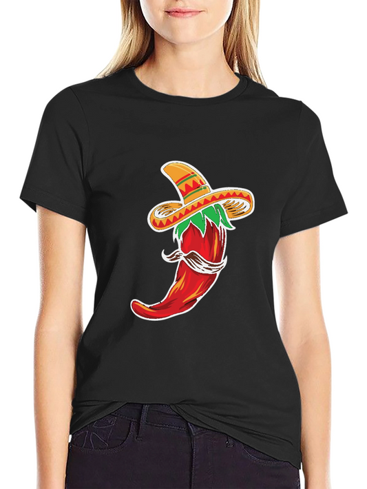 Chili Pepper Sombrero Graphic T-Shirt