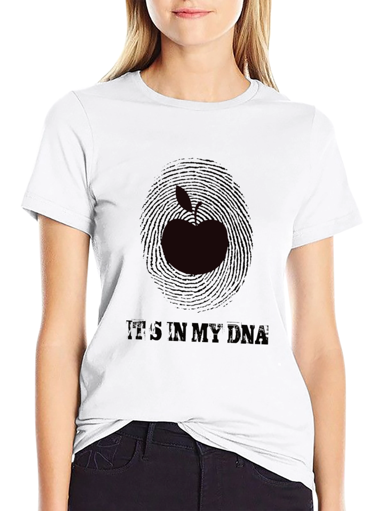 Apple DNA Graphic T-Shirt - Stylish Unique Tee