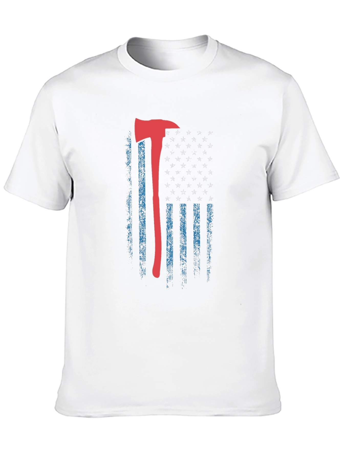 Firefighter Axe American Flag T-Shirt