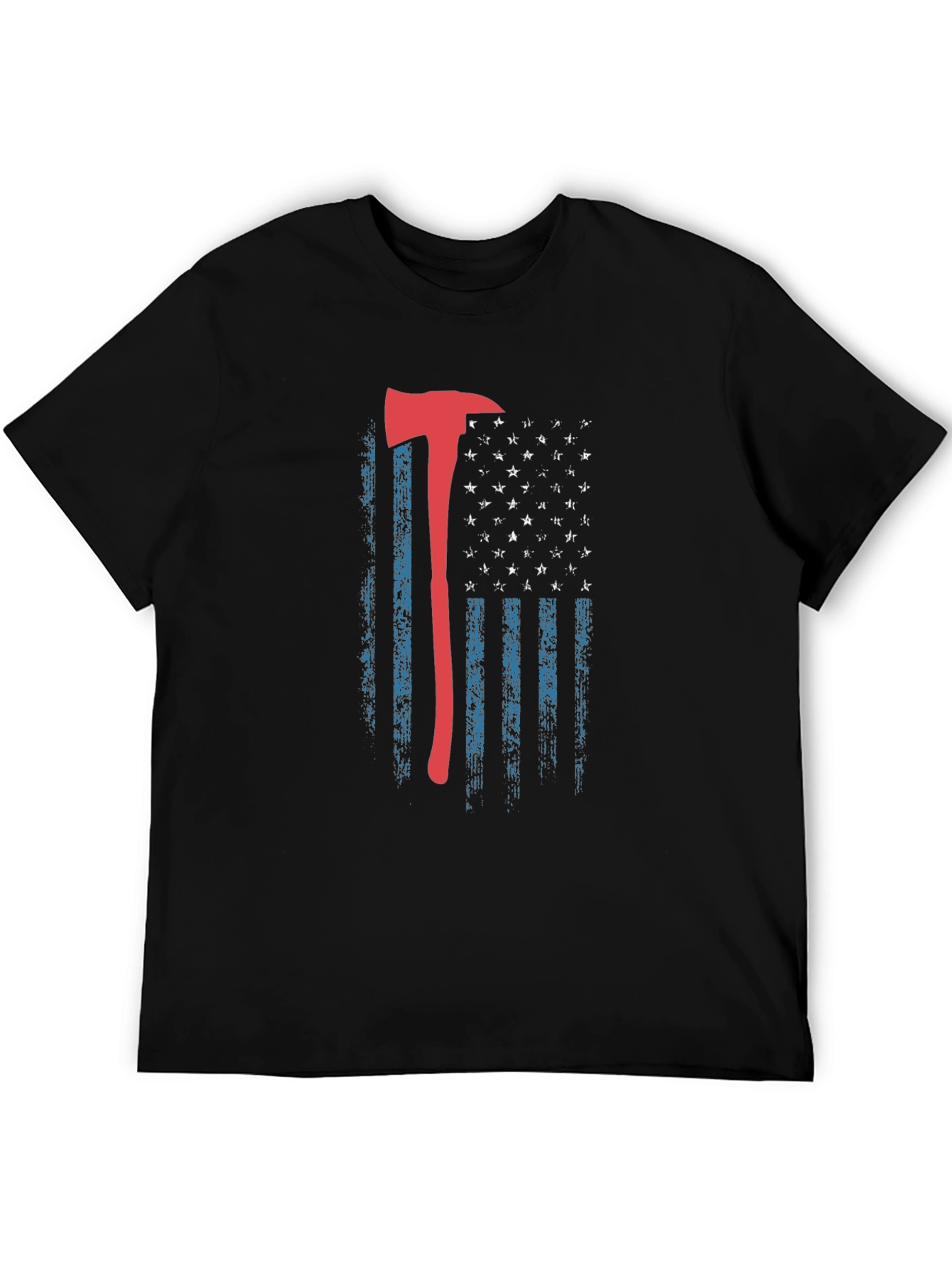 Firefighter Axe American Flag T-Shirt