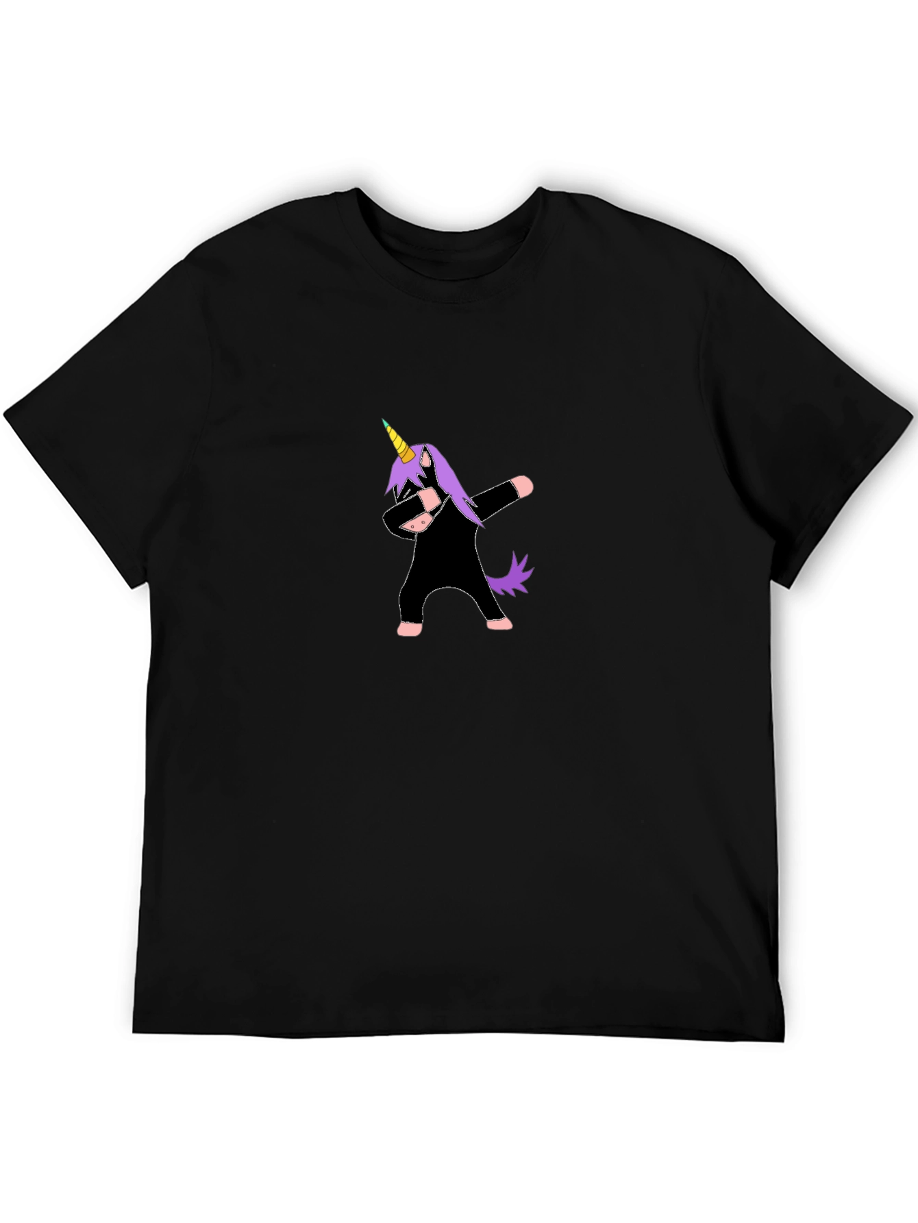 Dabbing Unicorn Black T-Shirt