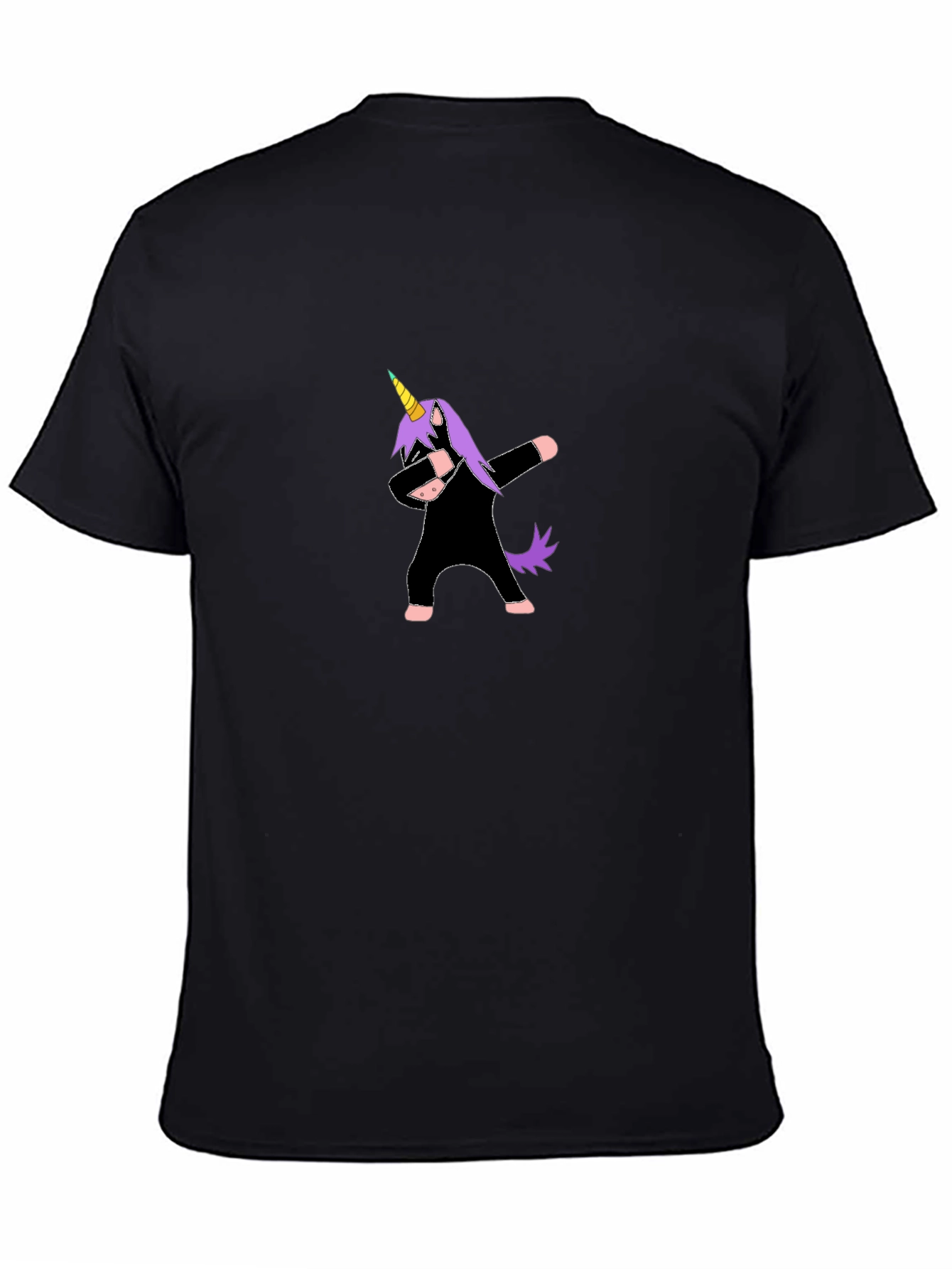 Dabbing Unicorn Black T-Shirt