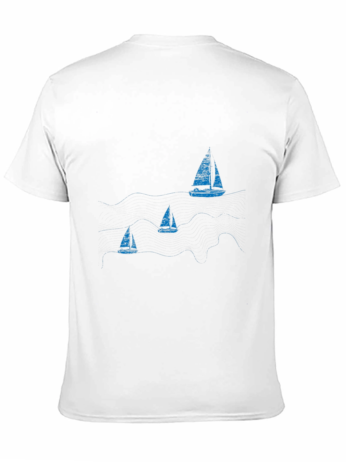 Nautical Sailboat Graphic Black T-Shirt
