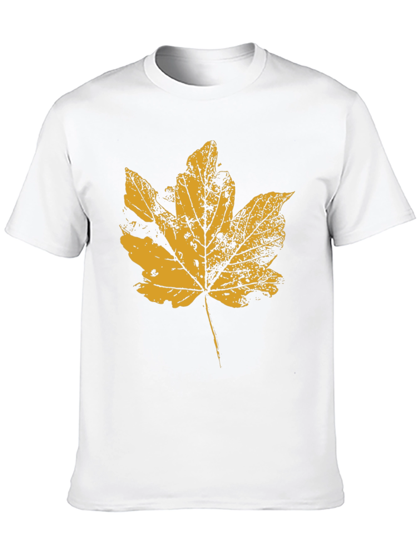 Autumn Leaf Graphic T-Shirt - Black Casual Tee