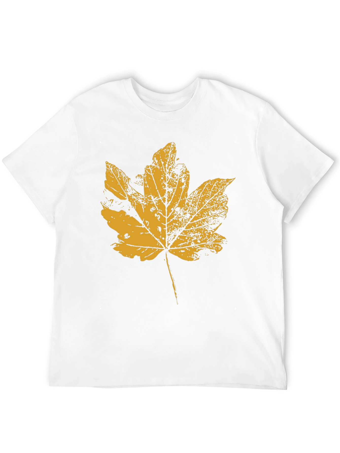 Autumn Leaf Graphic T-Shirt - Black Casual Tee