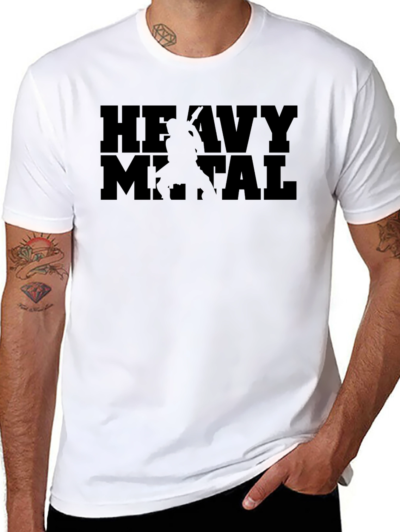 Heavy Metal Graphic Tee - Black Cotton T-Shirt