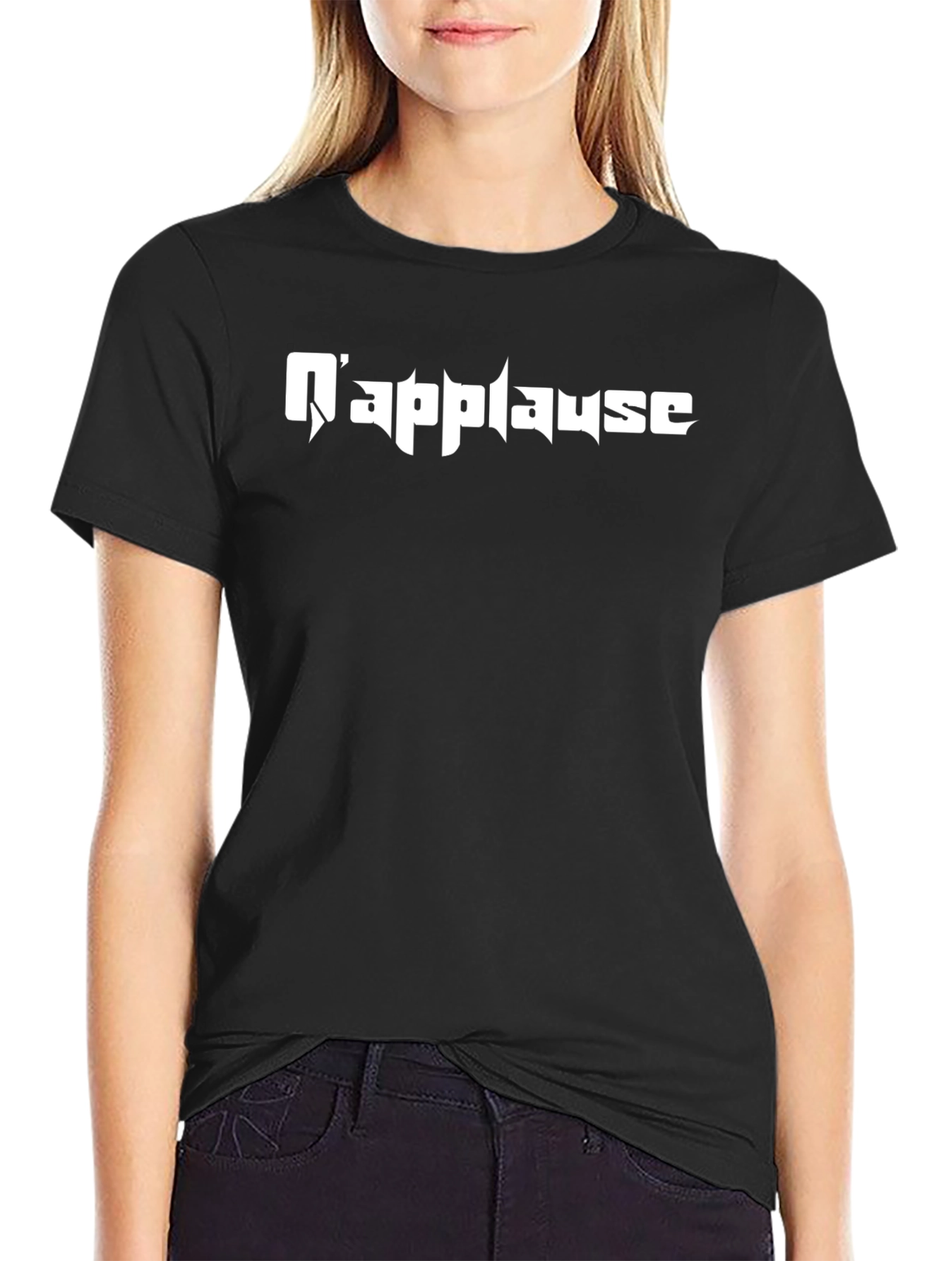 Napplause Black Graphic T-Shirt