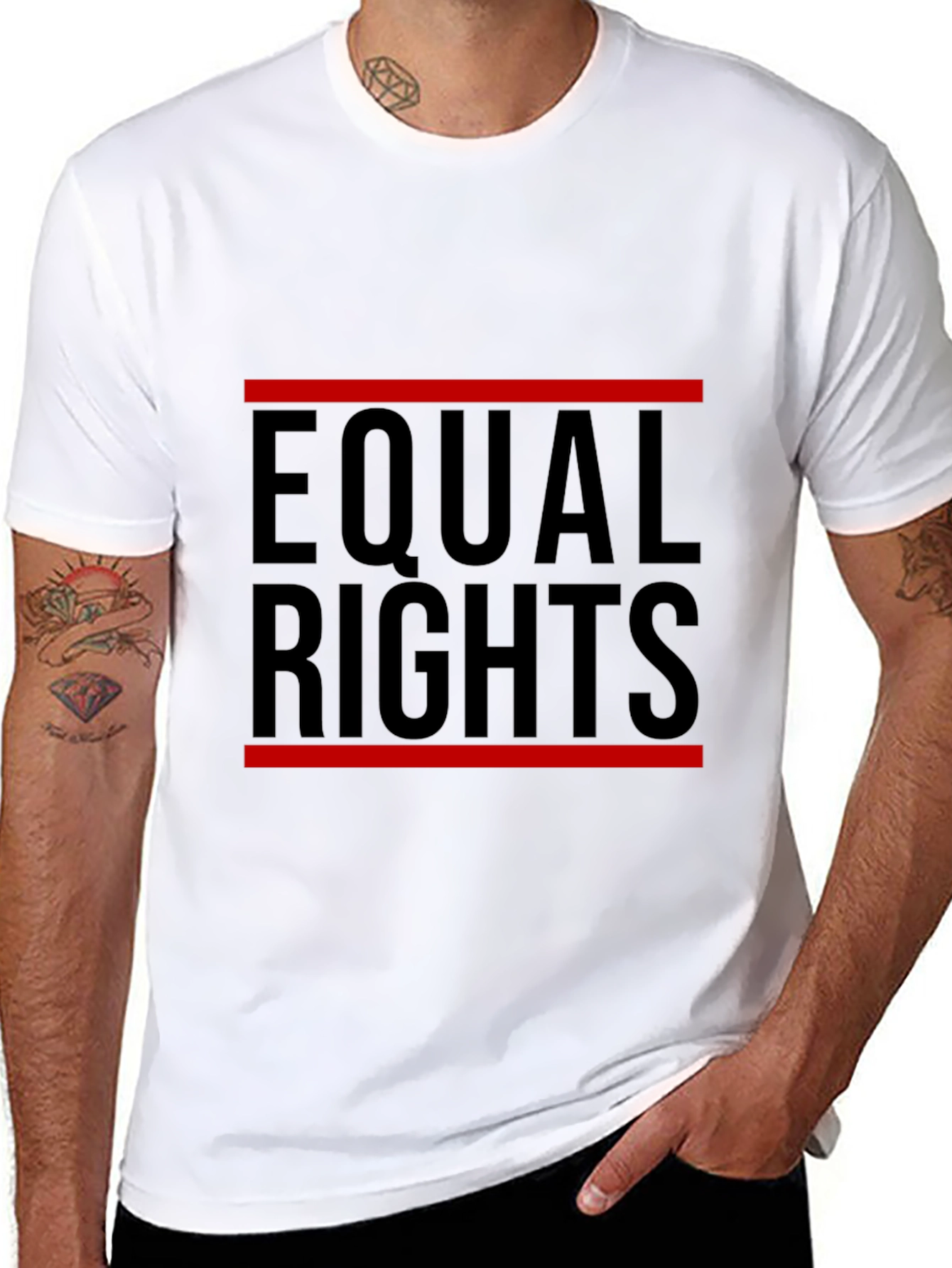 Equal Rights Graphic Tee - Black Cotton T-Shirt