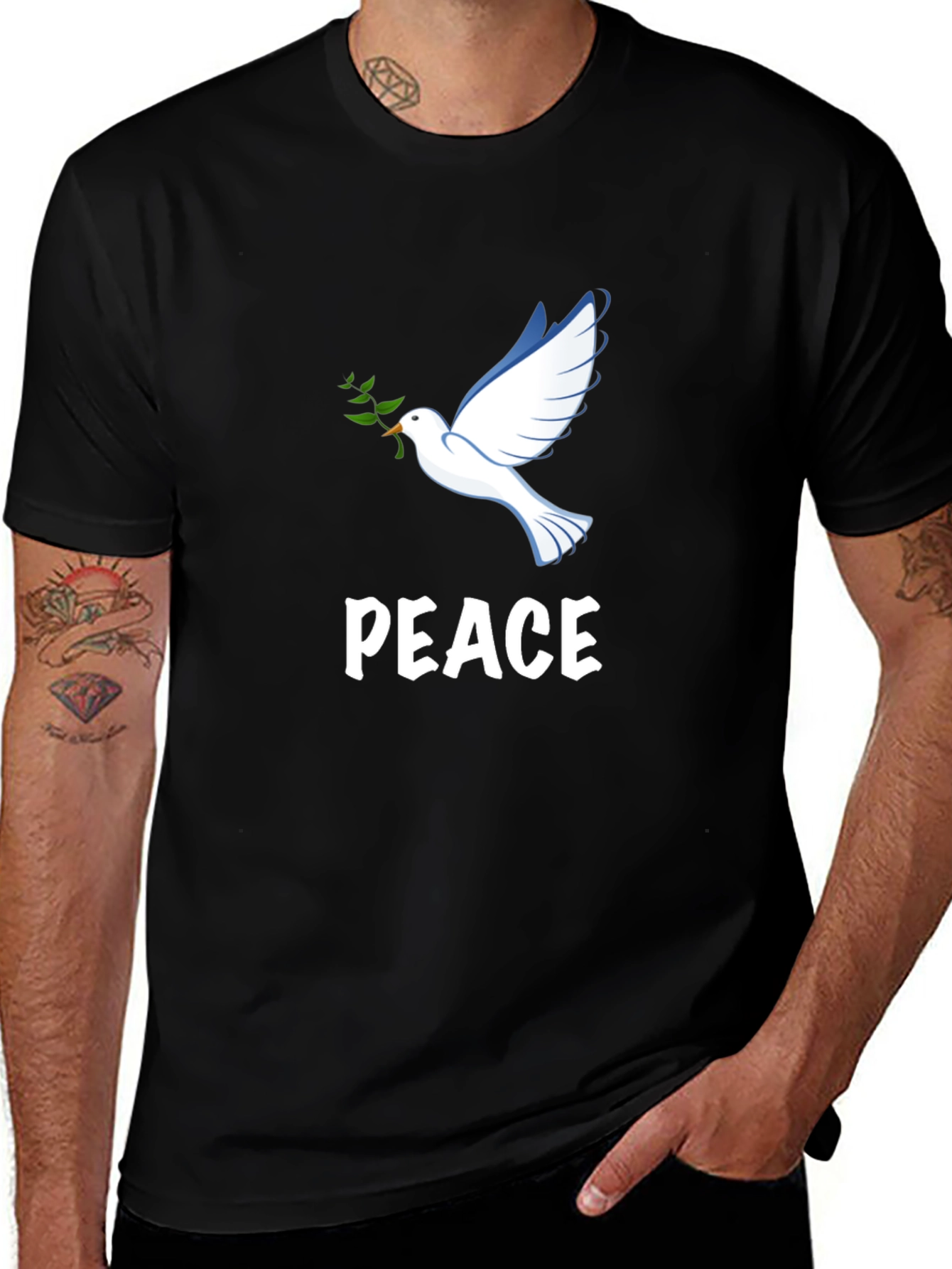 Peace Dove Graphic T-Shirt | Black