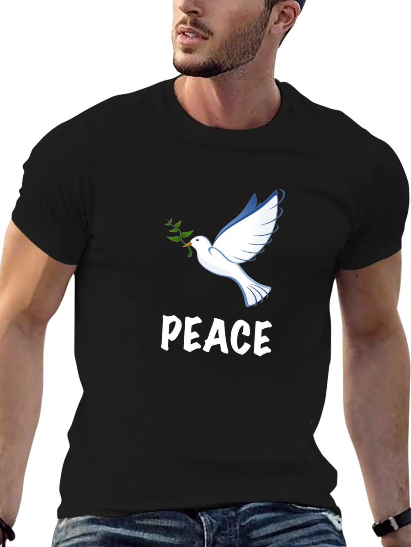 Peace Dove Graphic T-Shirt | Black