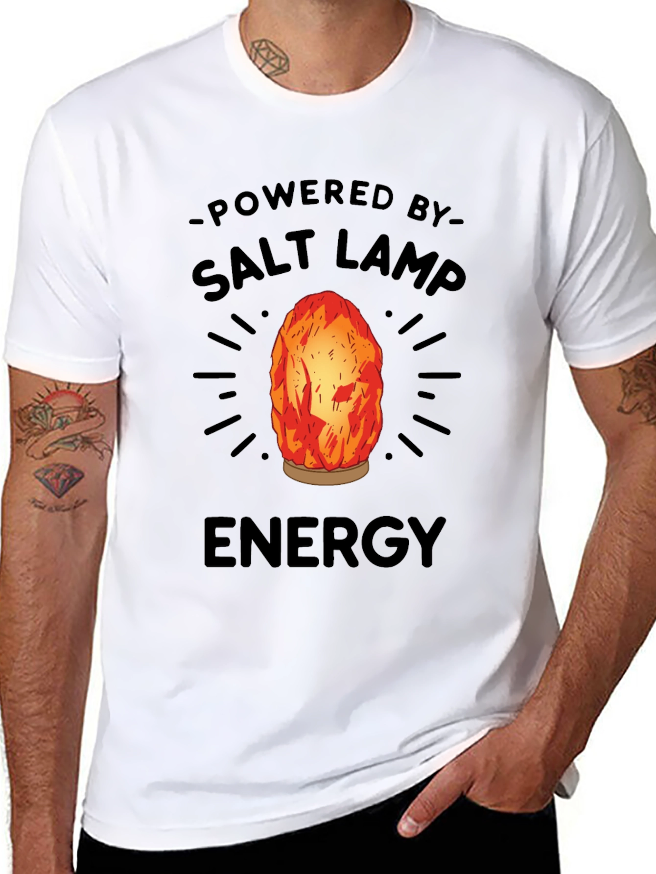 Powered By Salt Lamp Energy Graphic Tee