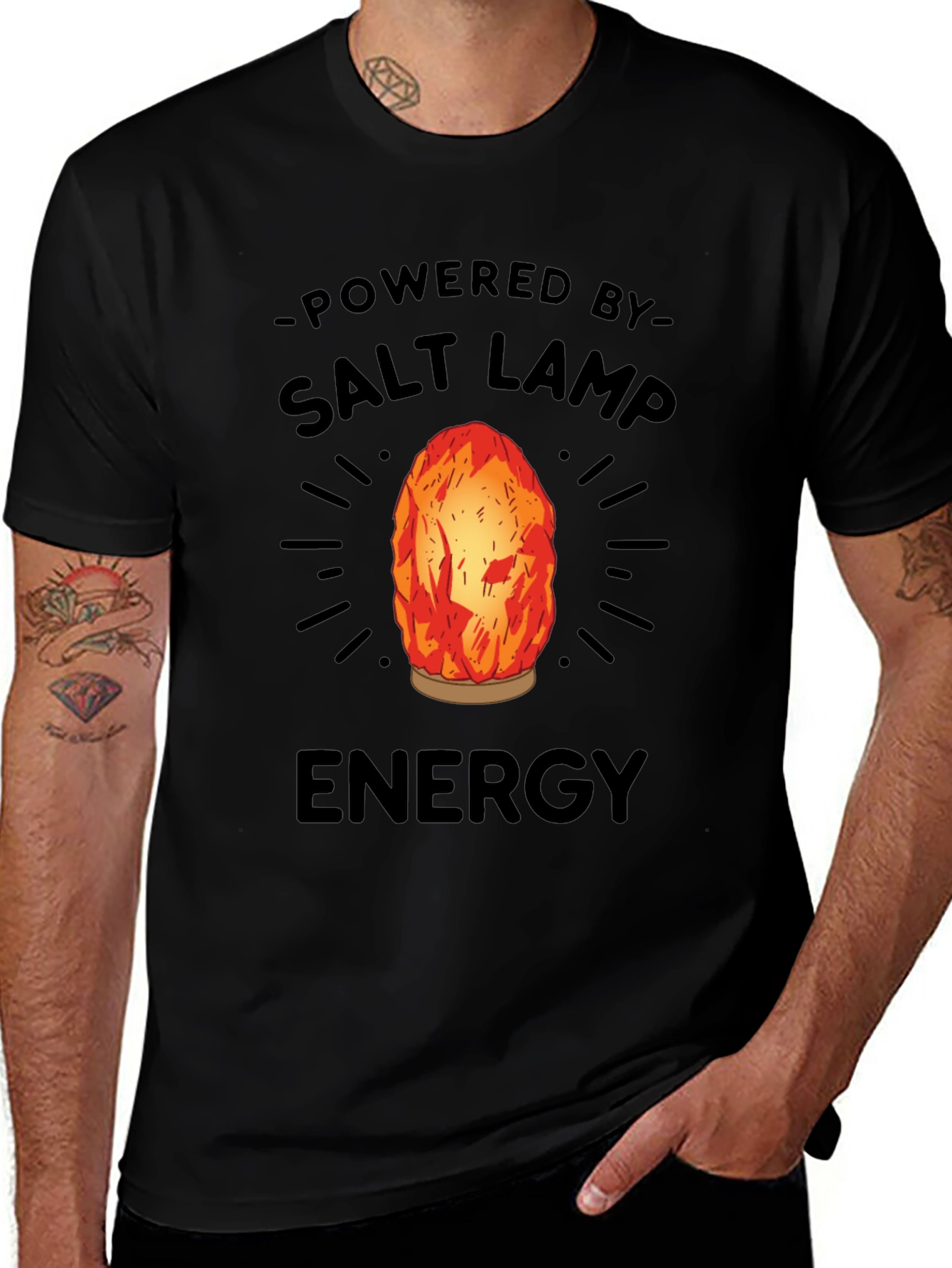 Powered By Salt Lamp Energy Graphic Tee