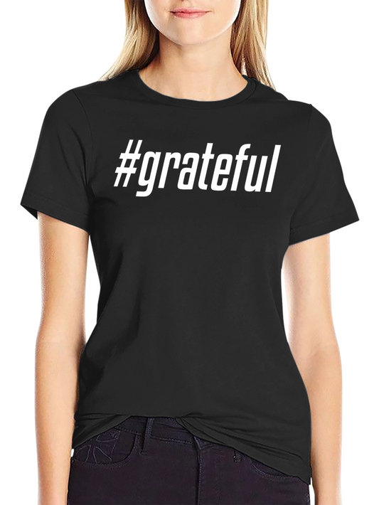 #Grateful Black Graphic T-Shirt - Mens Fashion Tee