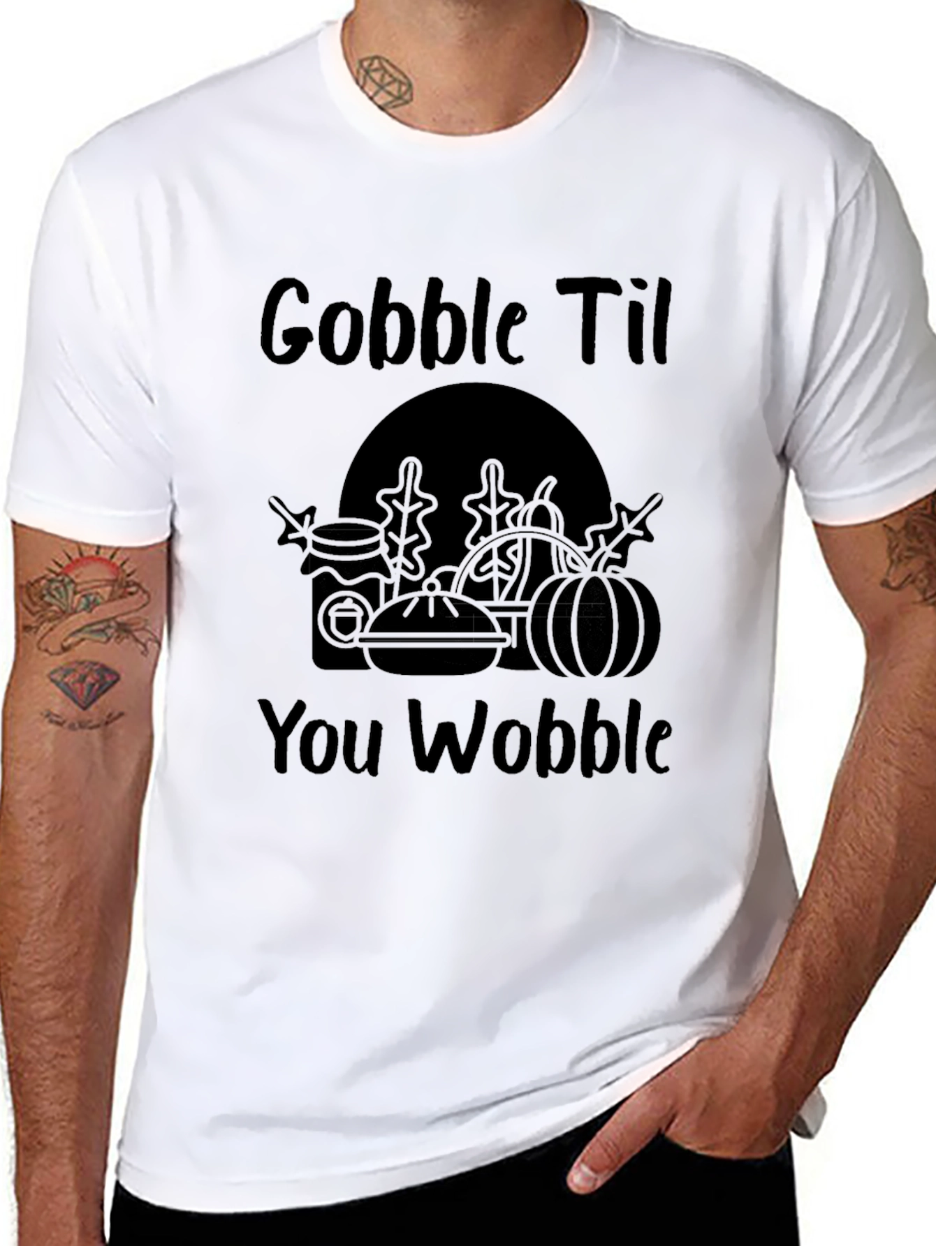Gobble Til You Wobble - Thanksgiving T-Shirt
