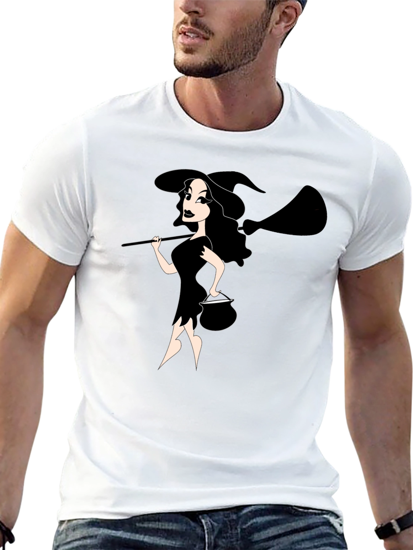Halloween Witch T-Shirt - Spooky & Stylish Black Tee