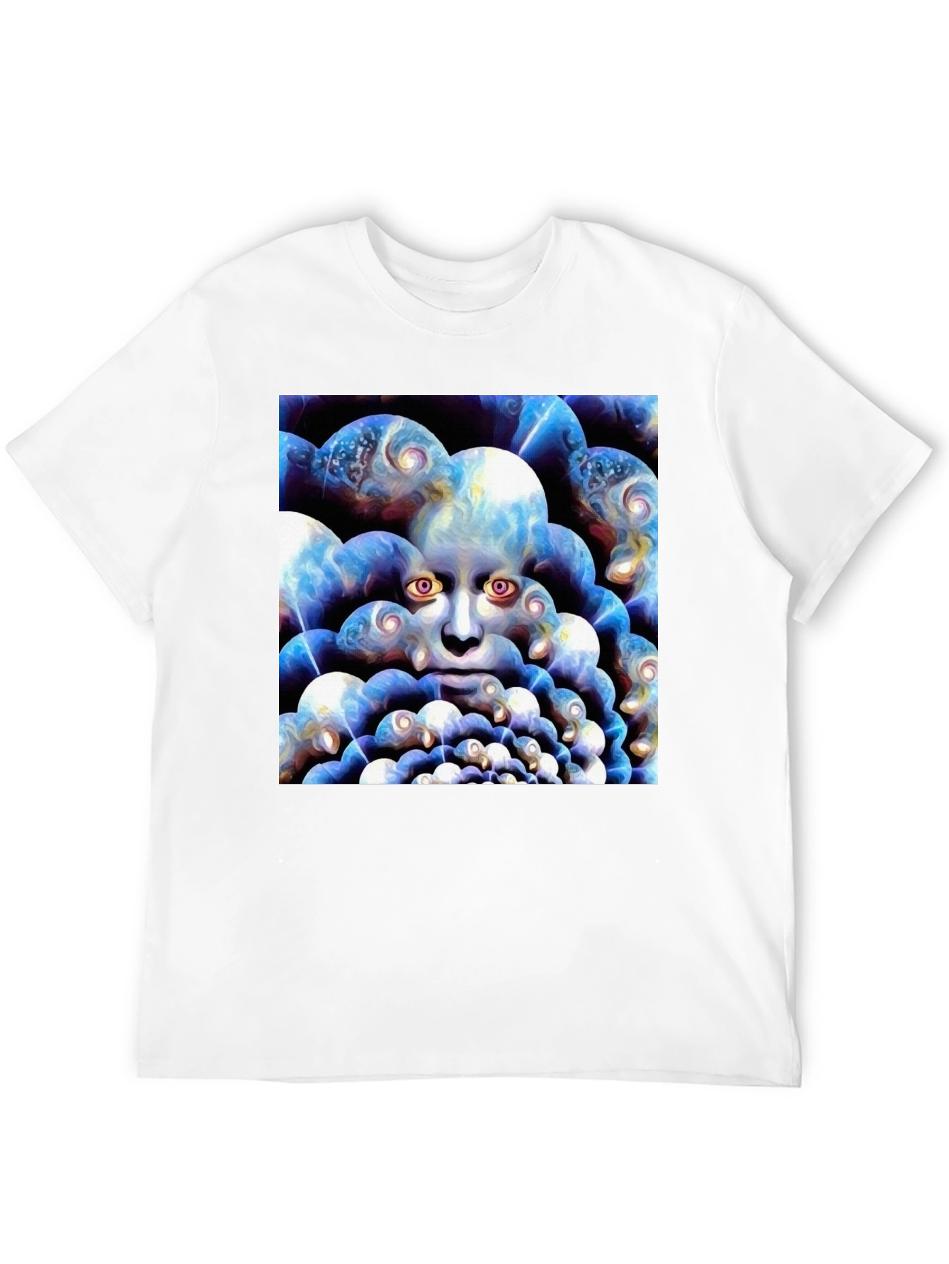 Surreal Face Graphic Black T-Shirt