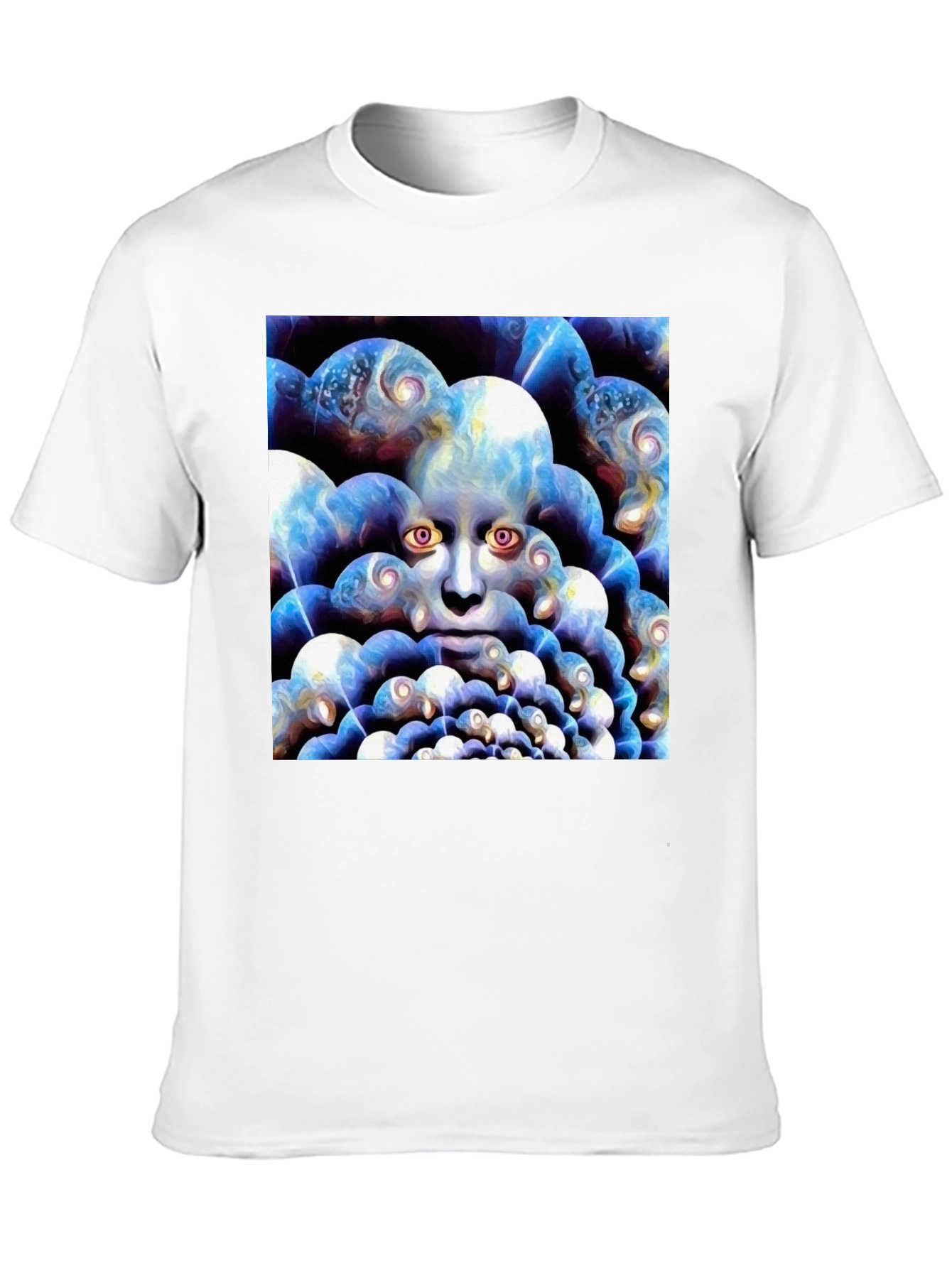 Surreal Face Graphic Black T-Shirt