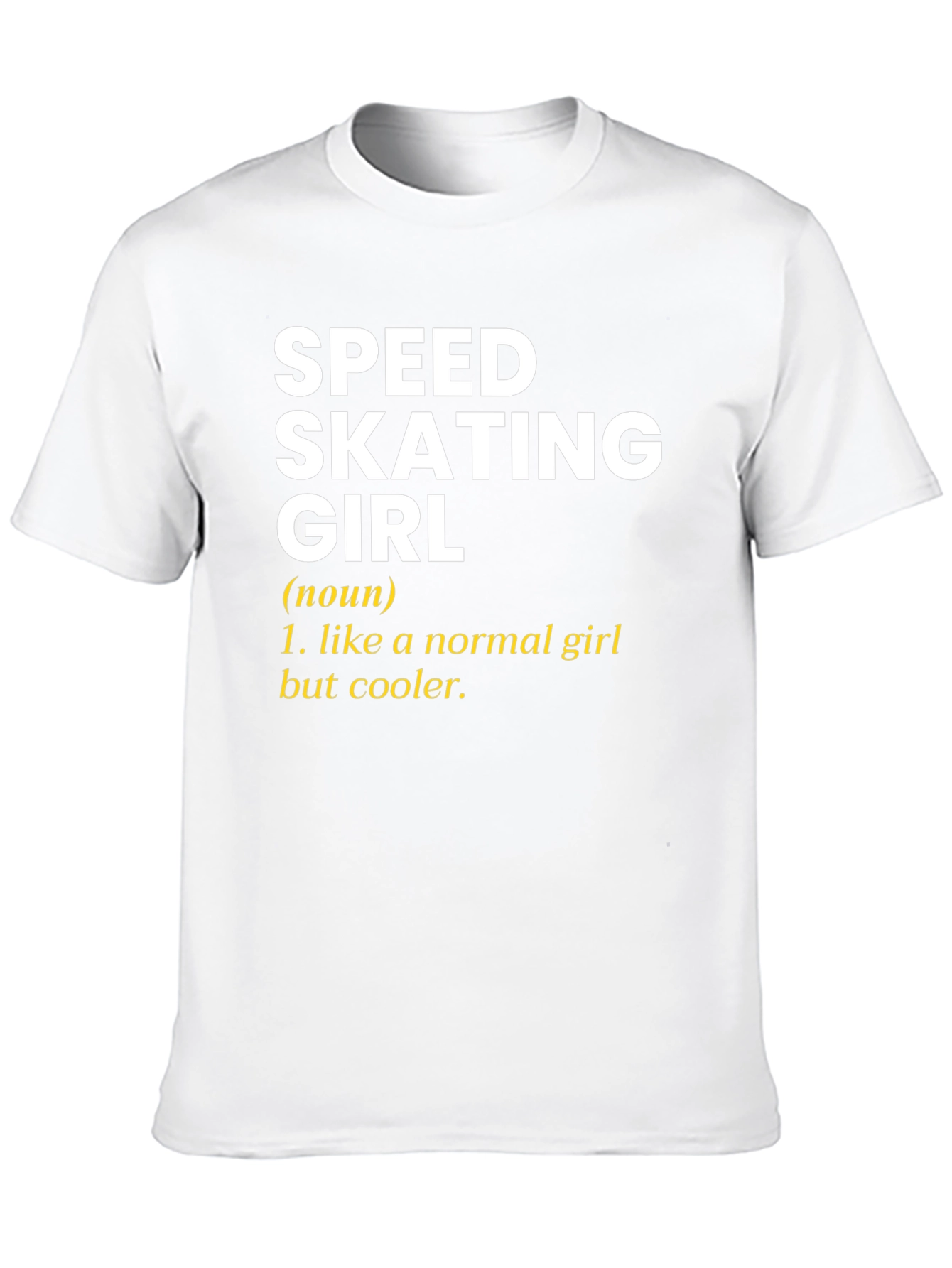 Speed Skating Girl T-Shirt - Black Cotton Tee