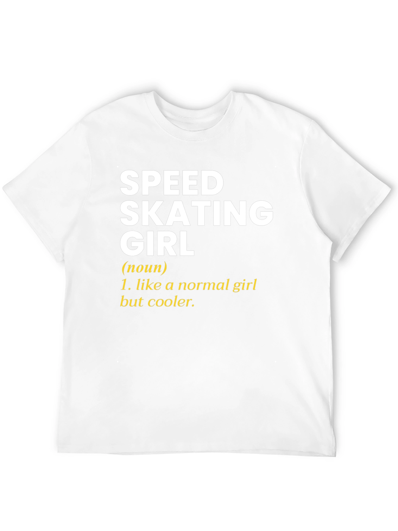 Speed Skating Girl T-Shirt - Black Cotton Tee