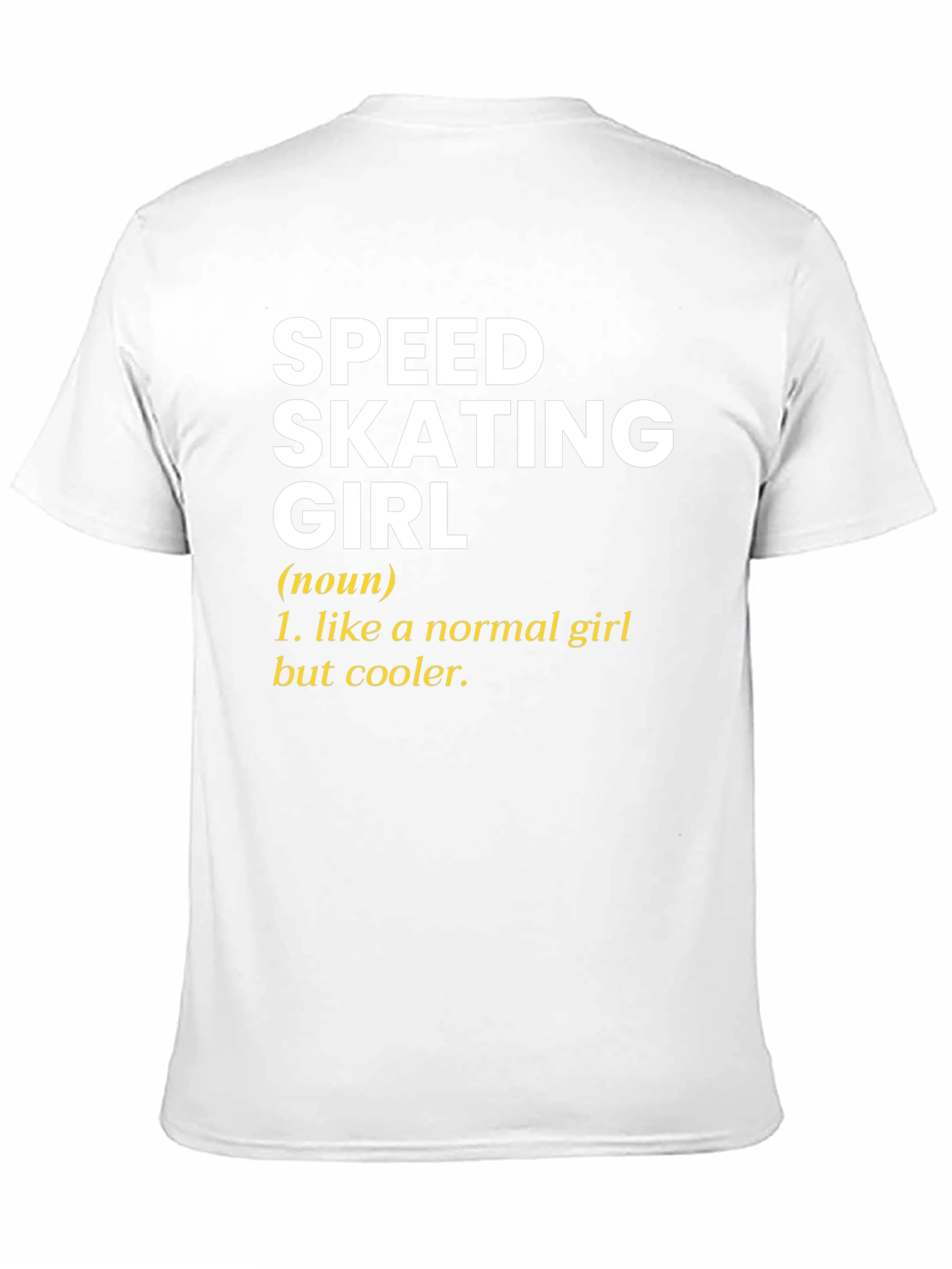Speed Skating Girl T-Shirt - Black Cotton Tee