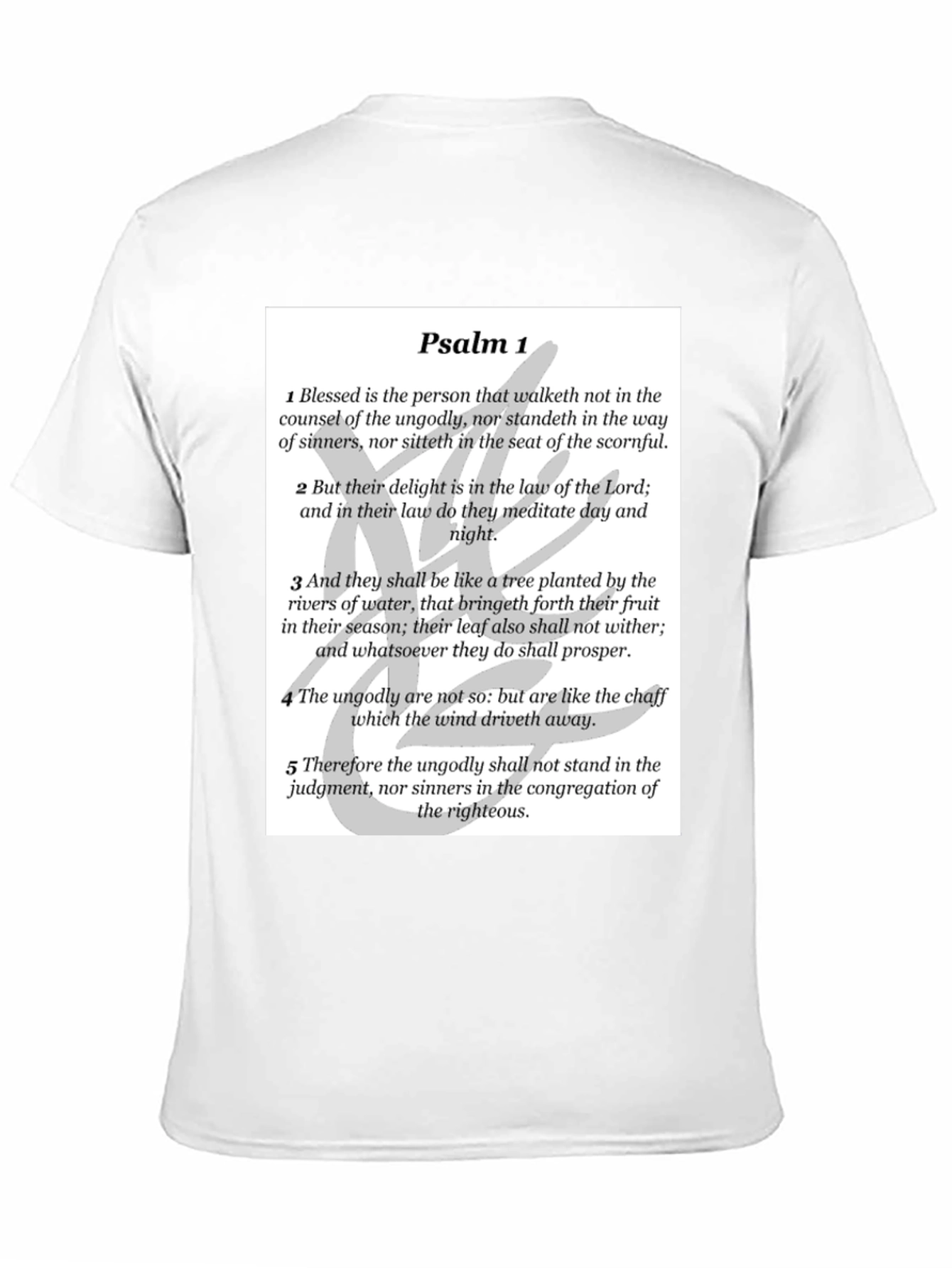 Psalm 1 Christian T-Shirt - Religious Bible Verse Tee