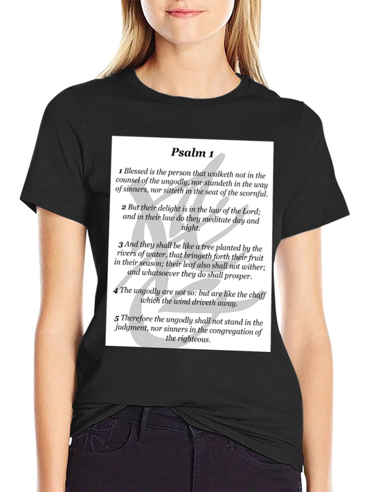Psalm 1 Christian T-Shirt - Religious Bible Verse Tee
