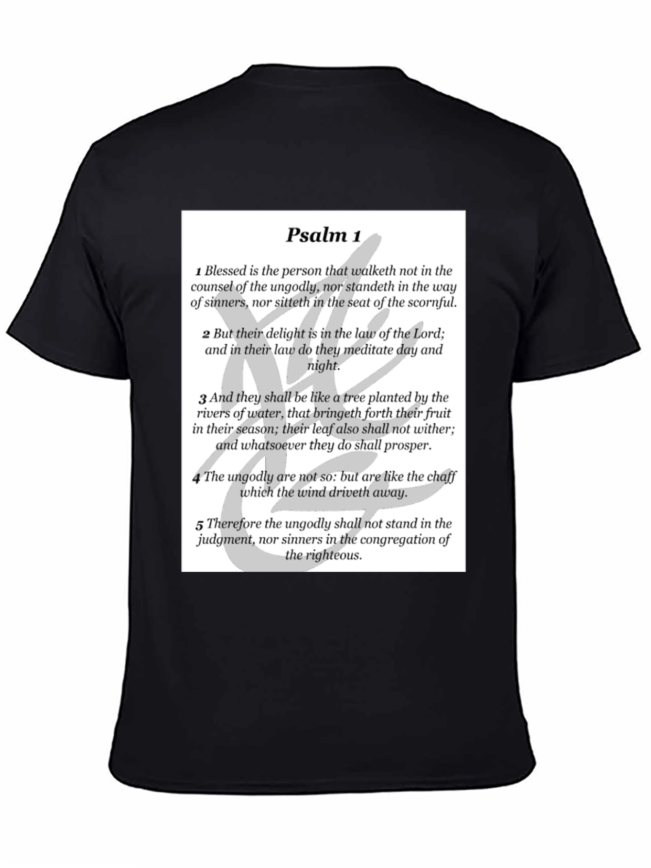 Psalm 1 Christian T-Shirt - Religious Bible Verse Tee