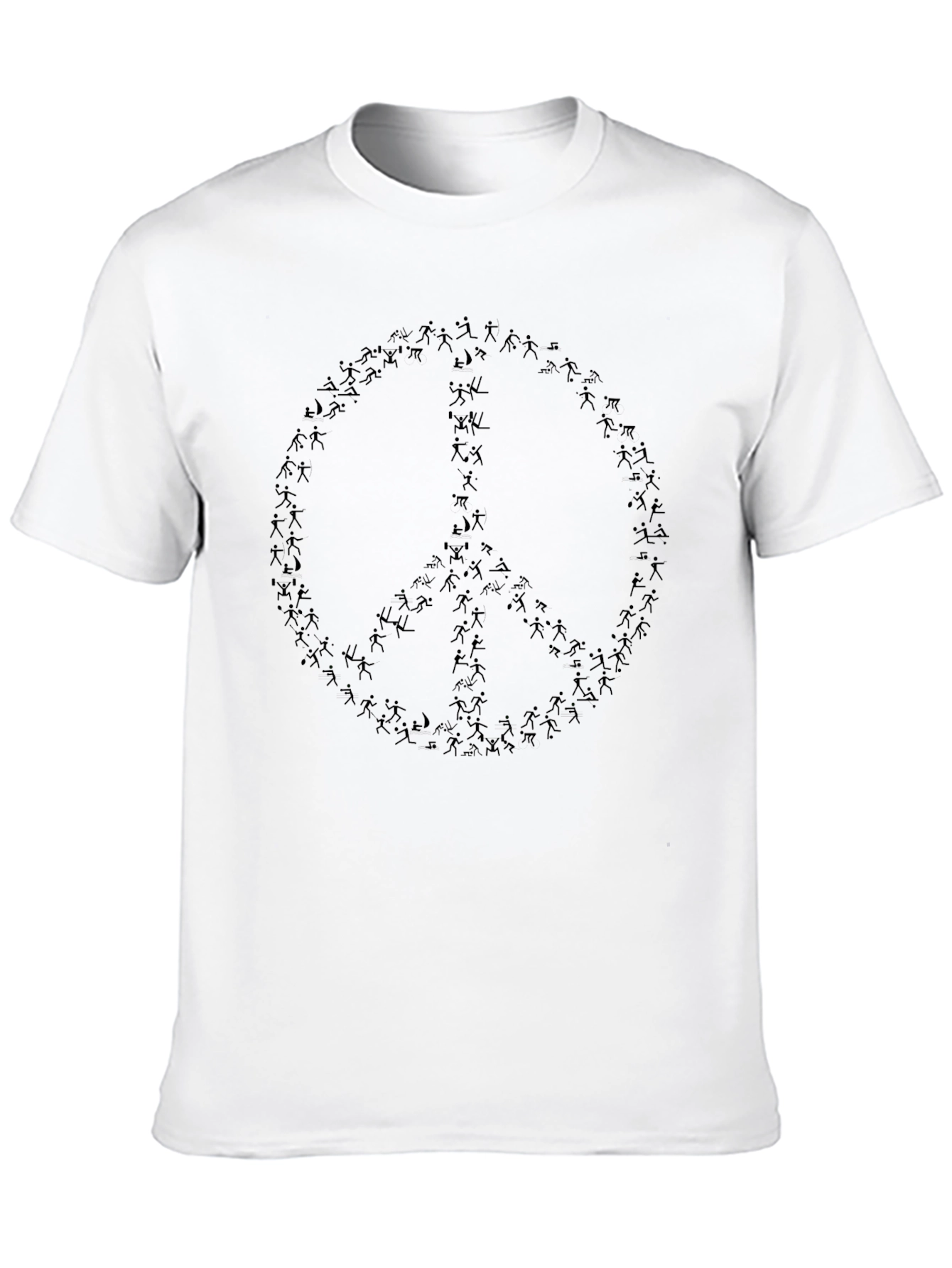 Peace Symbol Graphic Black T-Shirt