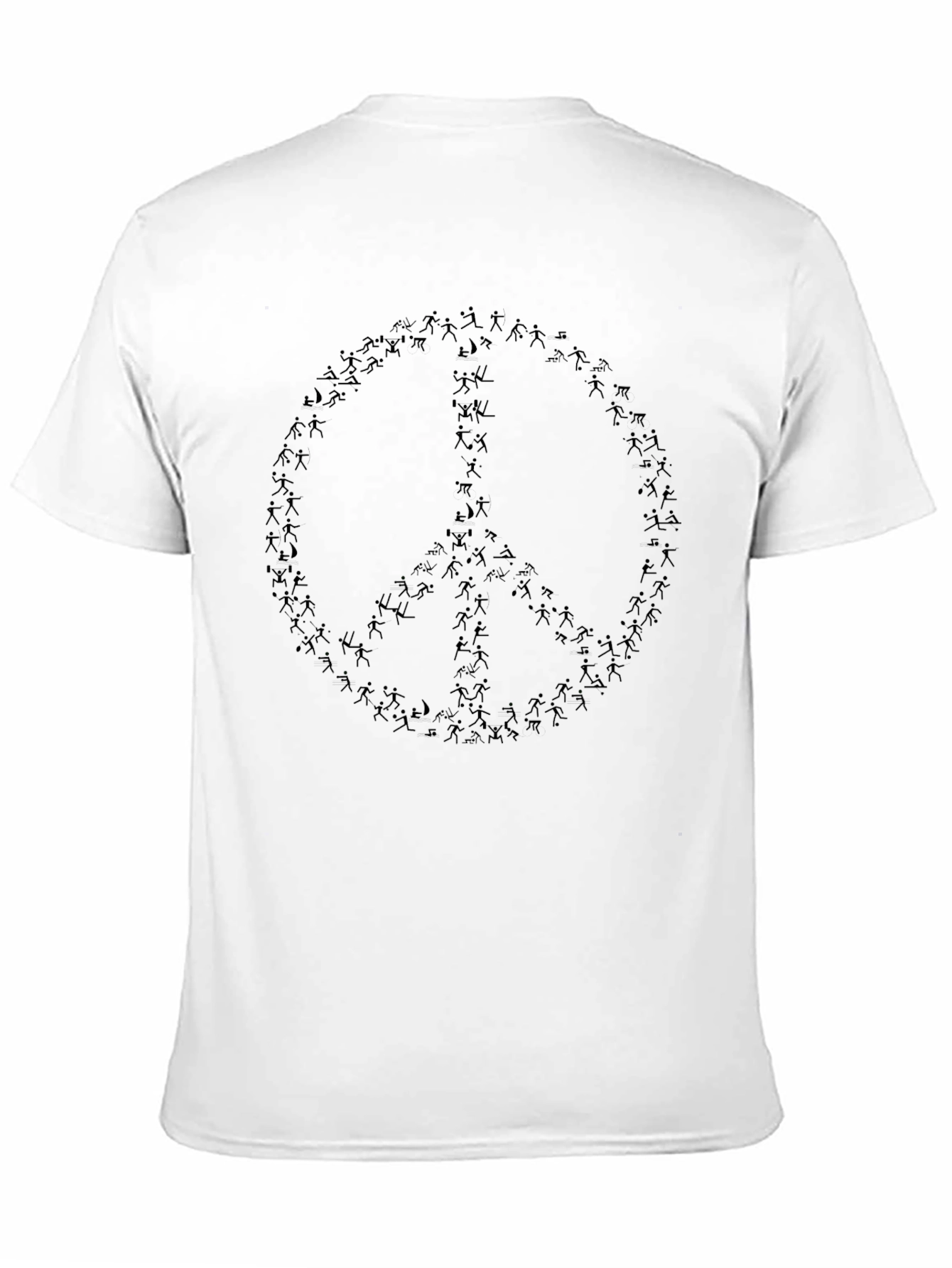 Peace Symbol Graphic Black T-Shirt