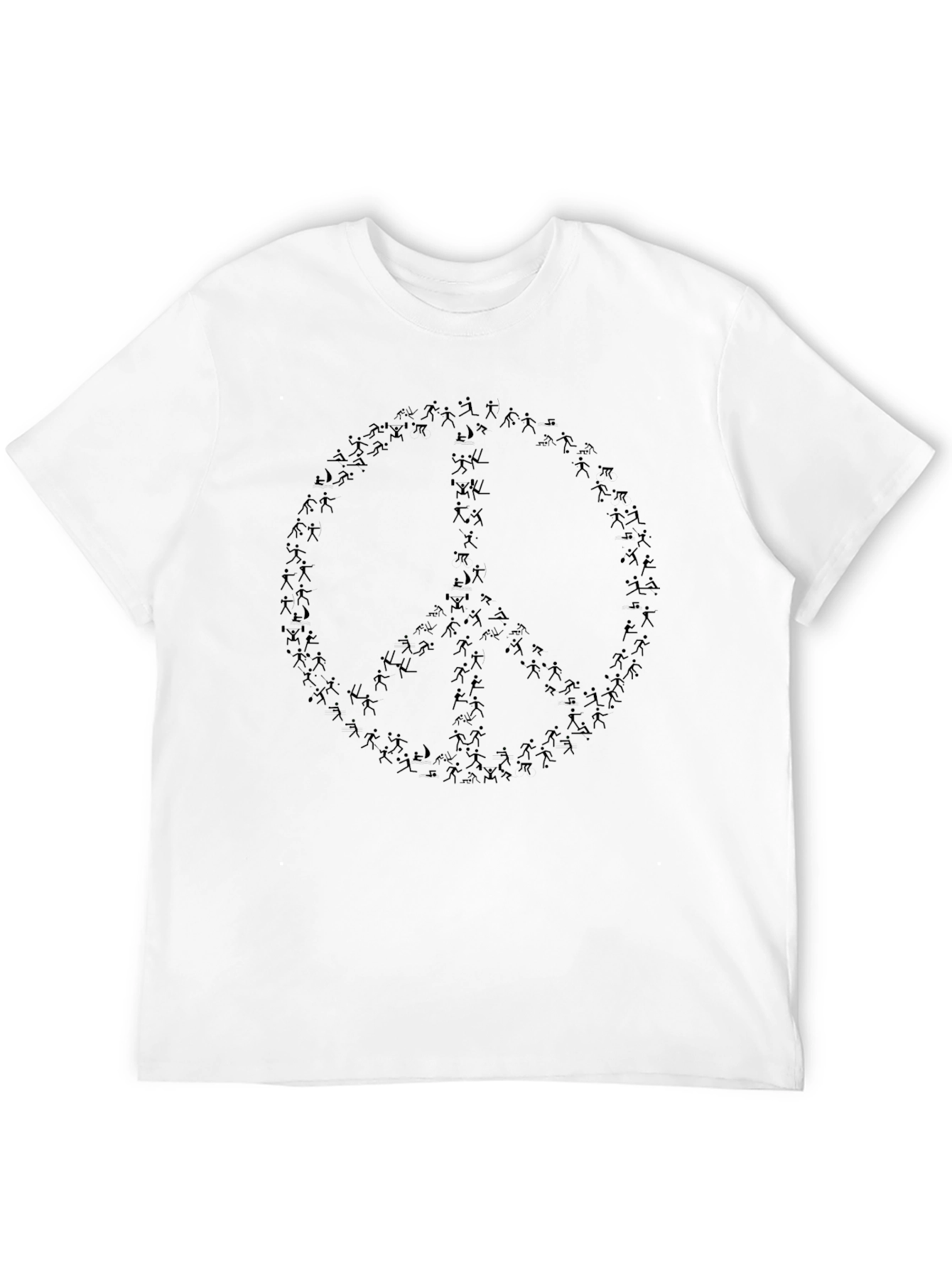 Peace Symbol Graphic Black T-Shirt